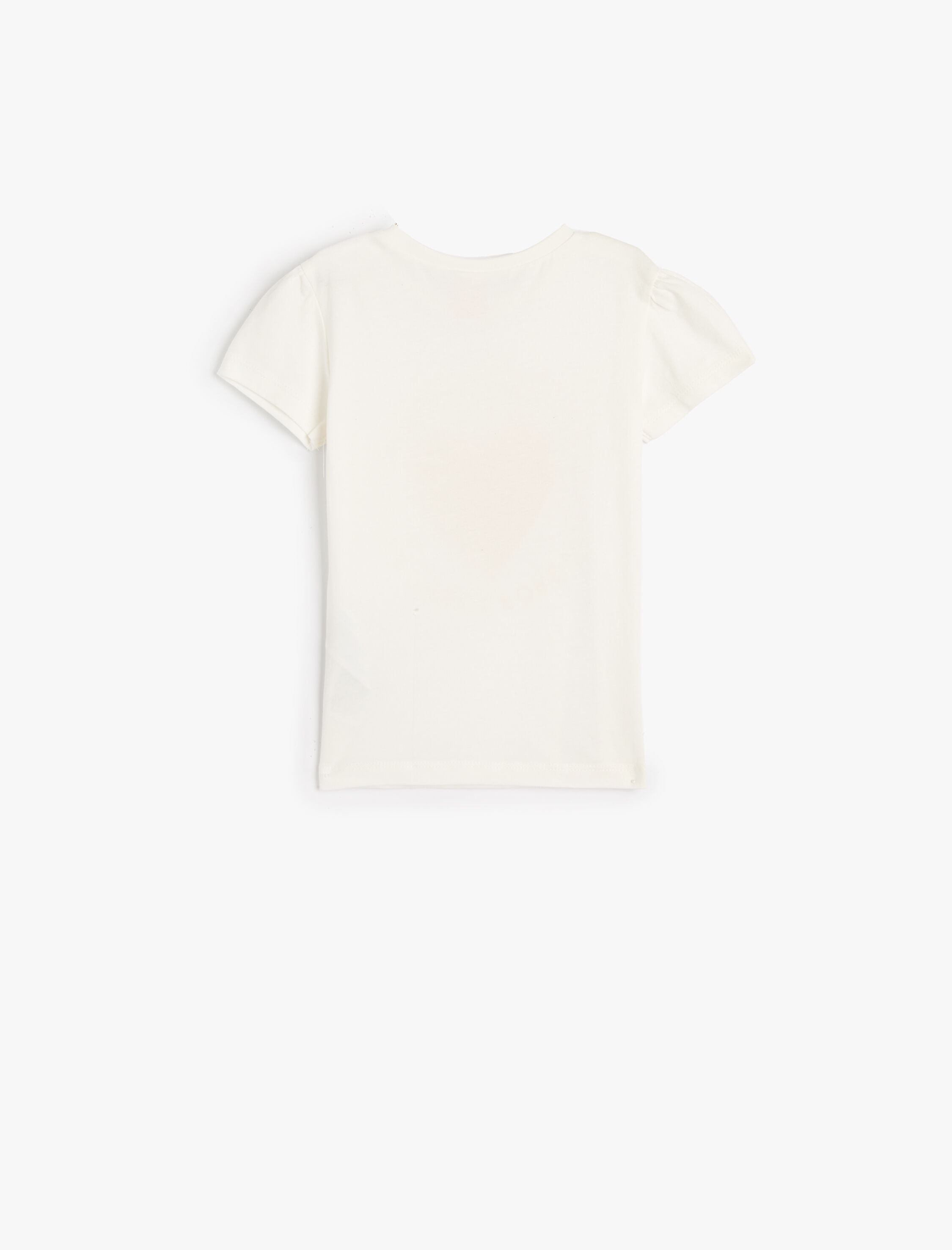  Kız Bebek Tişört Kısa Kollu Kalp Baskılı Pamuklu