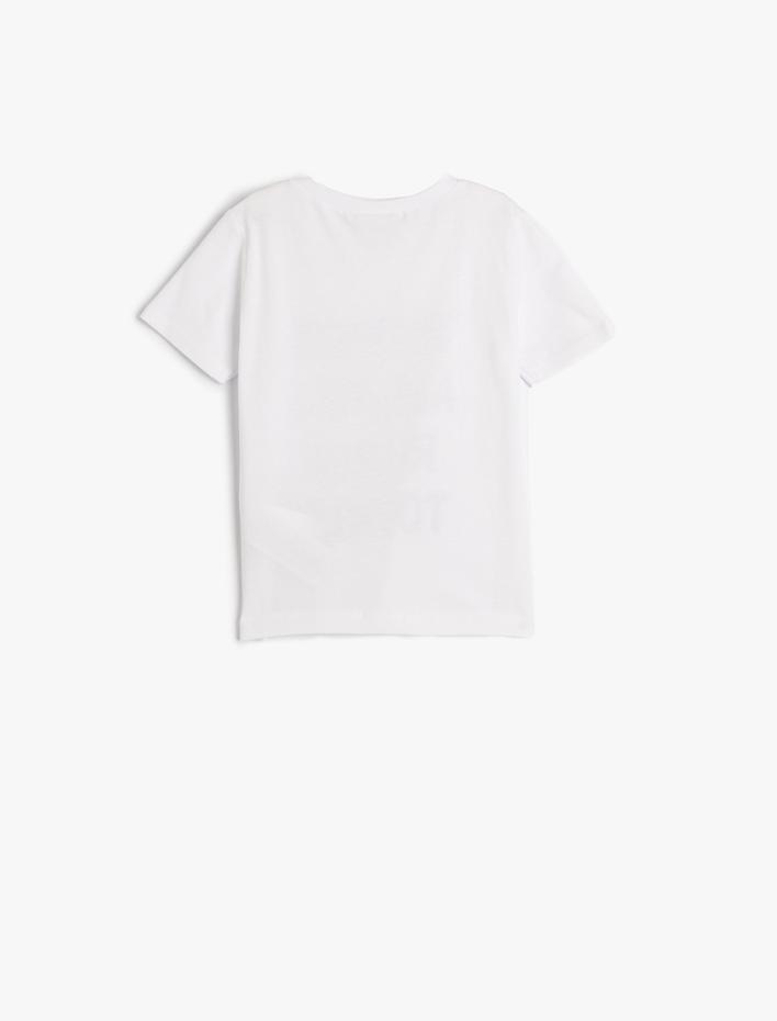 Erkek Bebek Tişört Kısa Kollu Bisiklet Yaka Yaz Temalı Baskı Detaylı Pamuklu