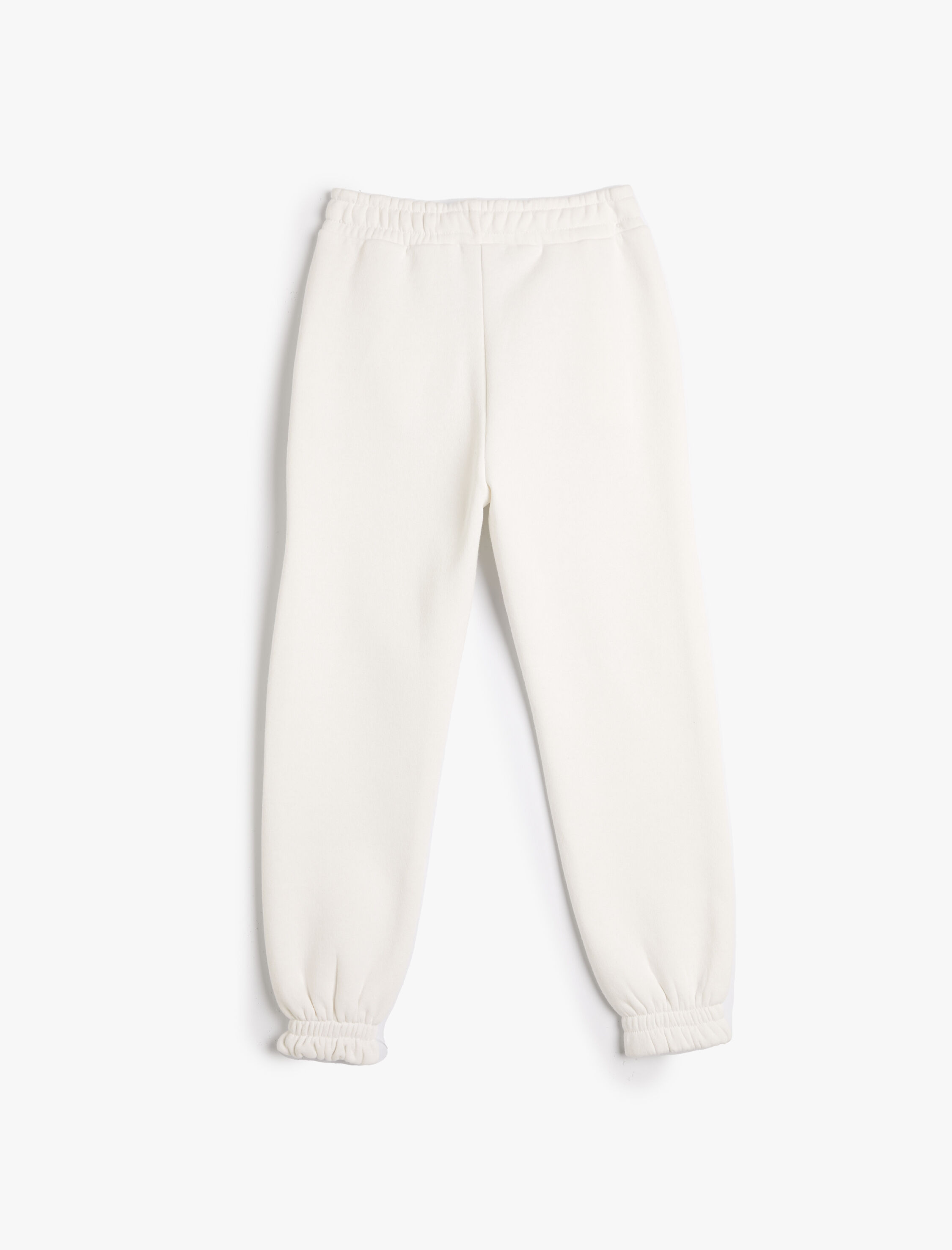  Kız Çocuk Jogger Eşofman Altı Etiket Detaylı Cepli Beli Lastikli Şardonlu