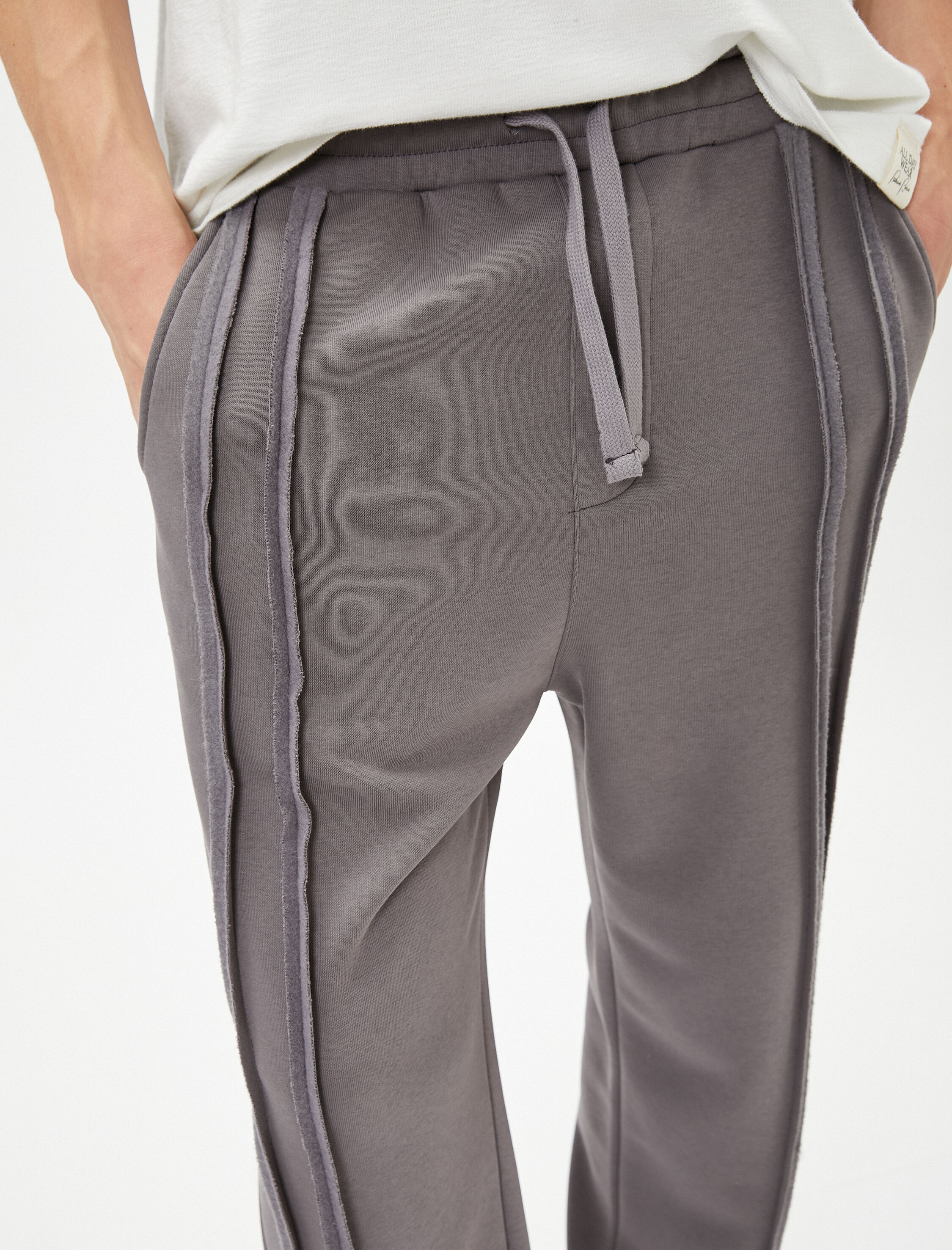   Eşofman Altı Dikiş Detaylı Beli Bağcıklı Cepli Şardonlu