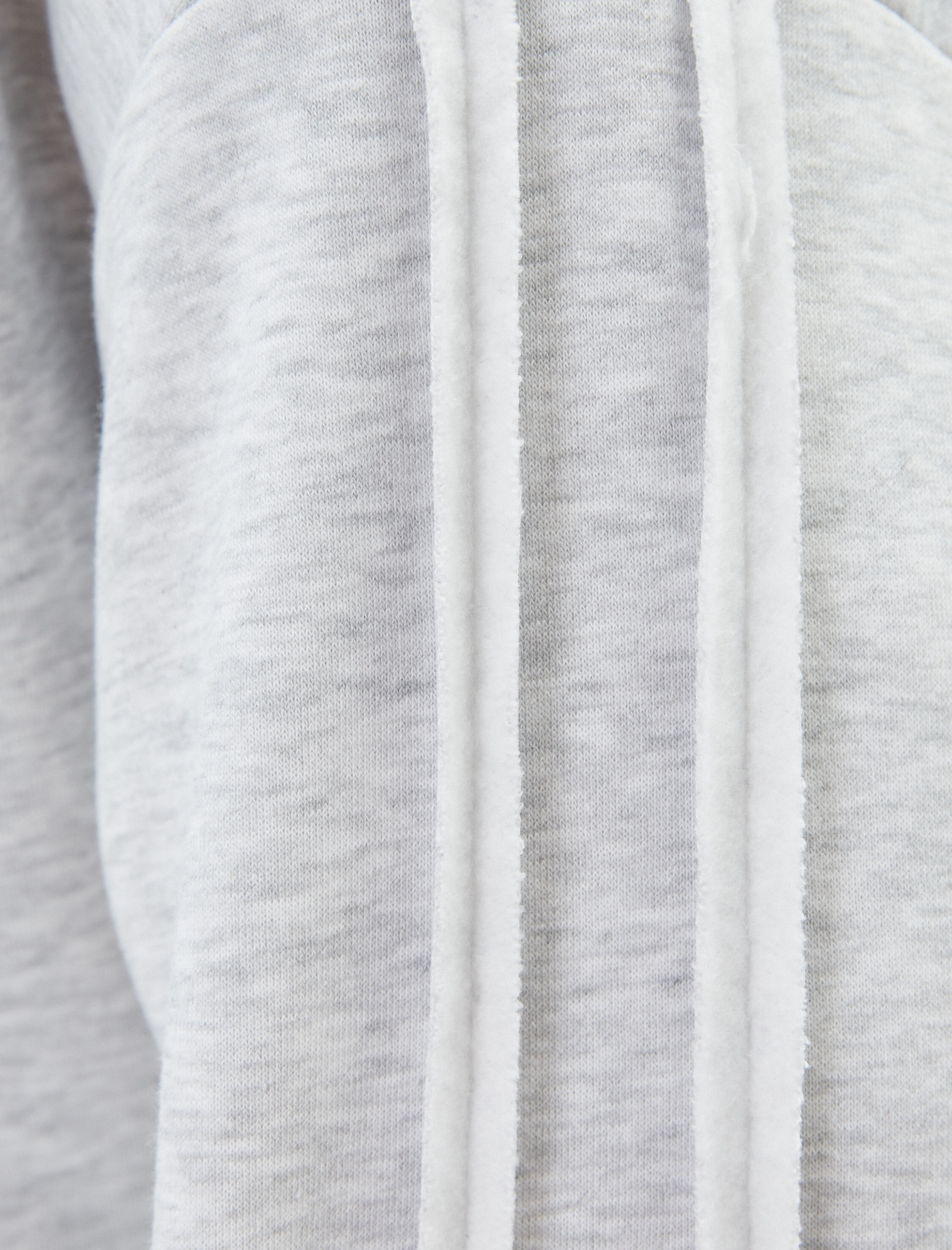   Kapşonlu Hırka Fermuarlı Dikiş Detaylı Cepli Şardonlu