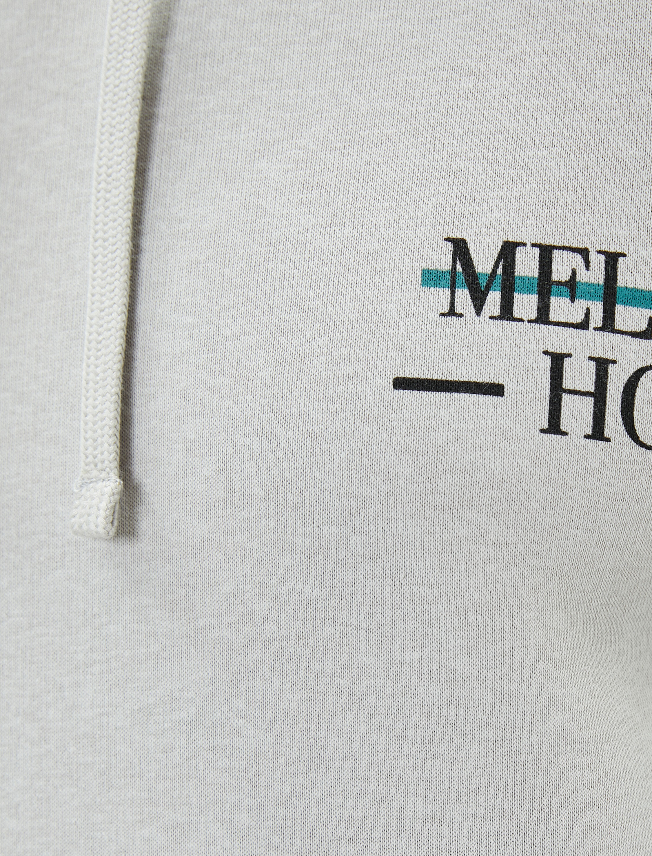   Oversize Hoodie Arkası Baskılı Kanguru Cep Detaylı Sloganlı Şardonlu