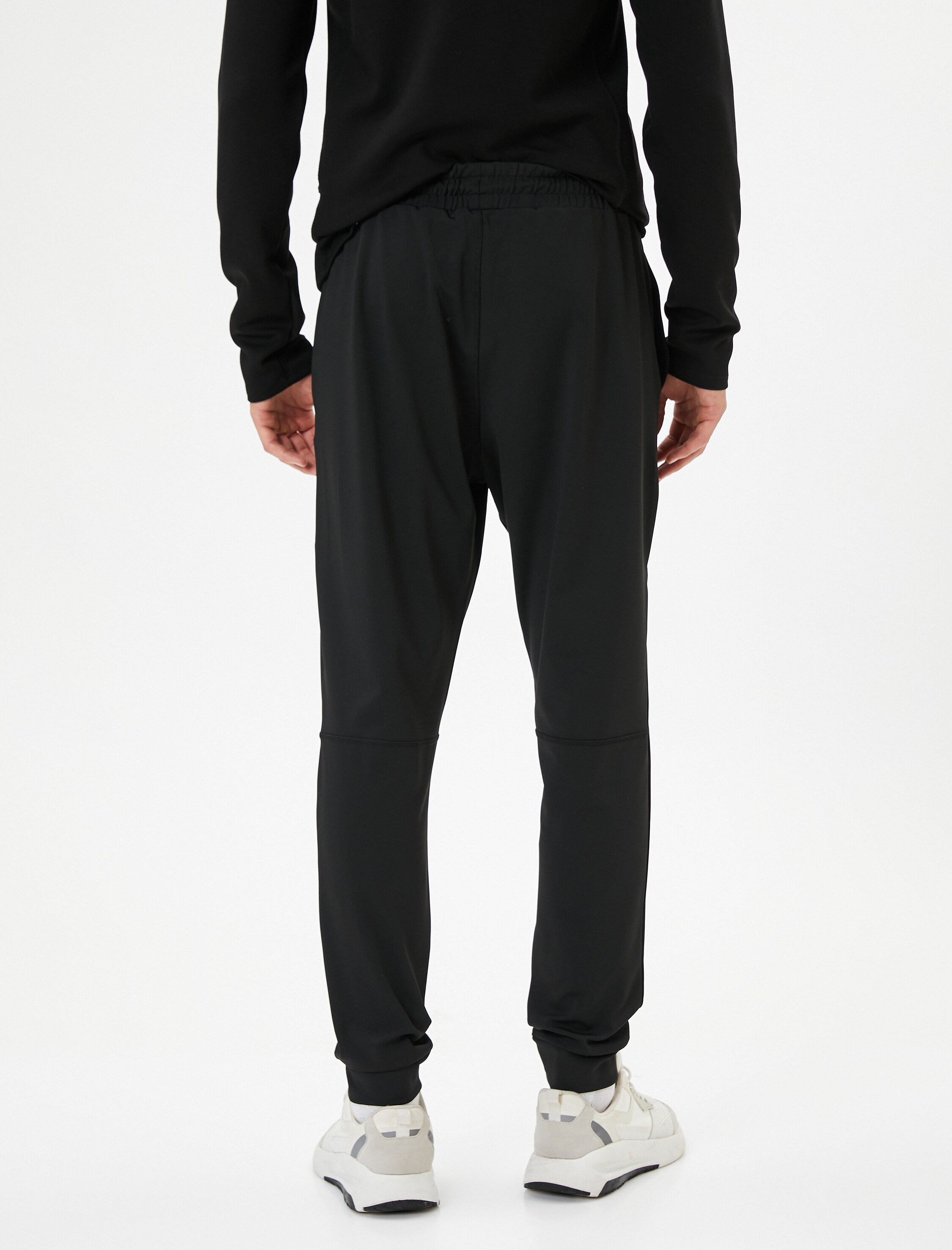   Spor Eşofman Altı Jogger Slogan Baskılı Beli Bağcıklı Dikiş Detaylı