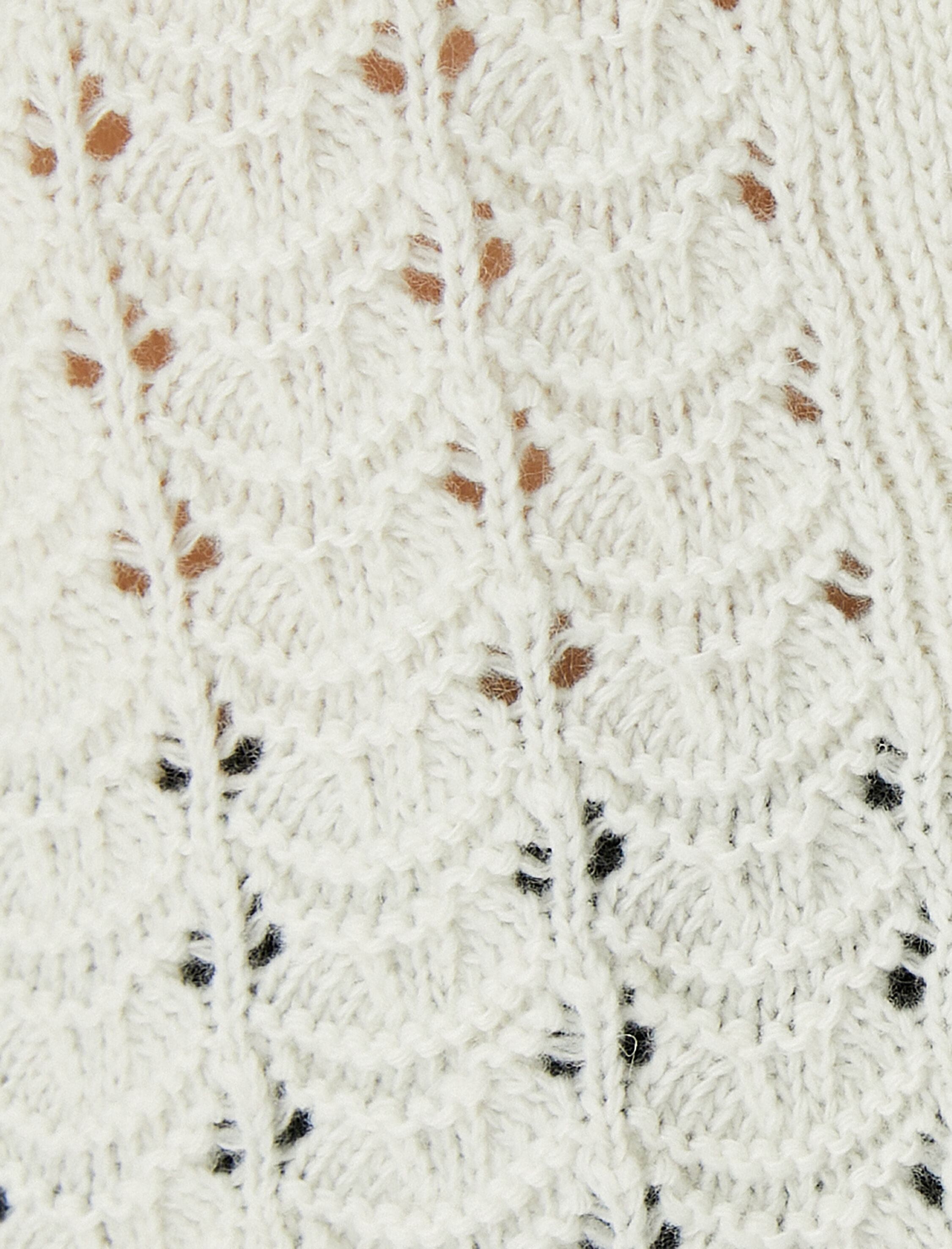   Triko Hırka Ajurlu Polo Yaka Düğmeli