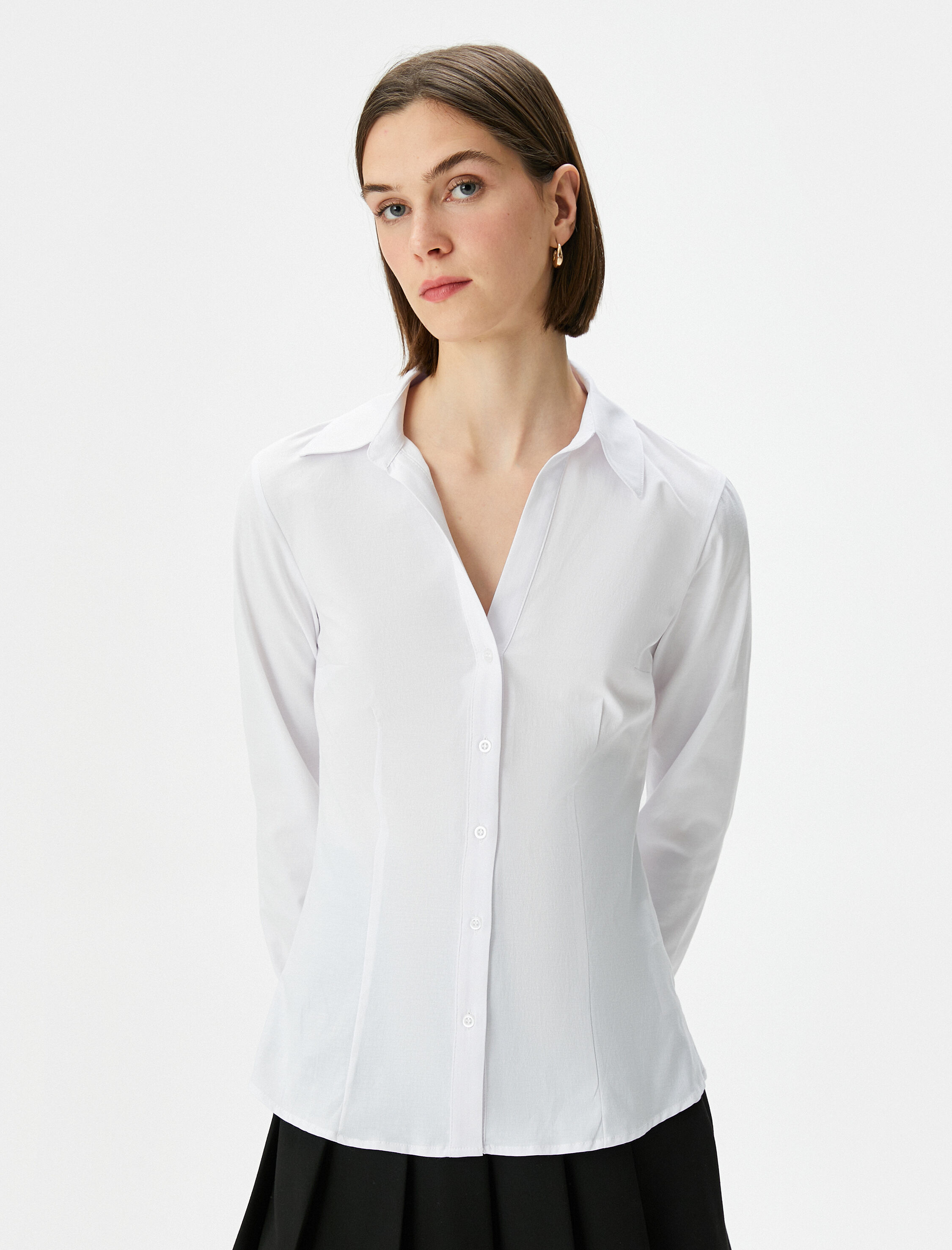   Slim Fit Gömlek Uzun Kollu Düğmeli