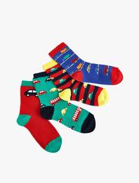 Arabalı Çorap 4'lü Set