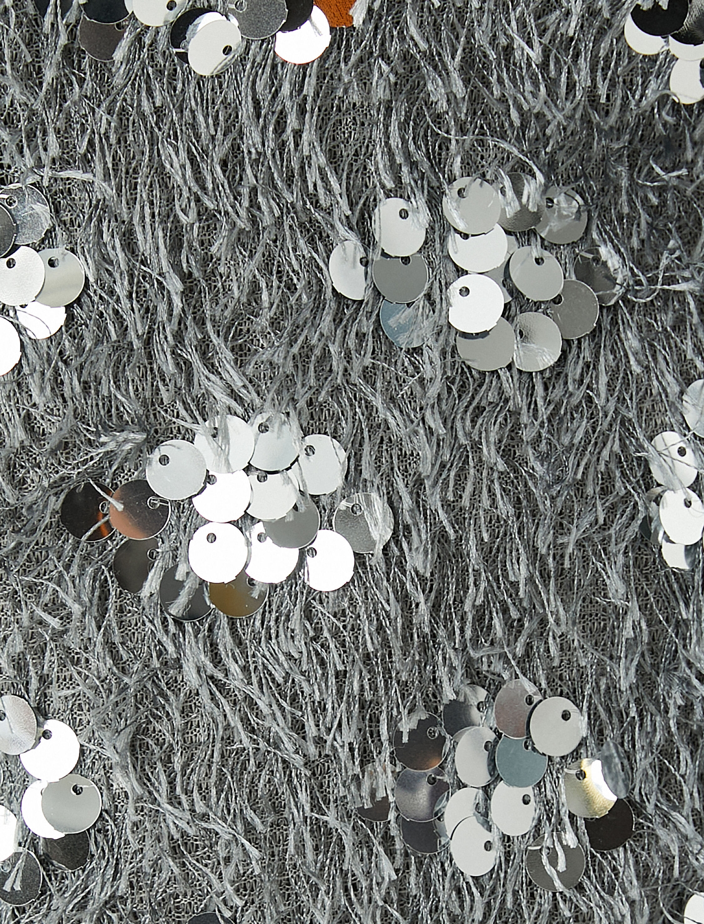   Mini Payetli Elbise Metalik Tüy Detaylı Halter Yaka