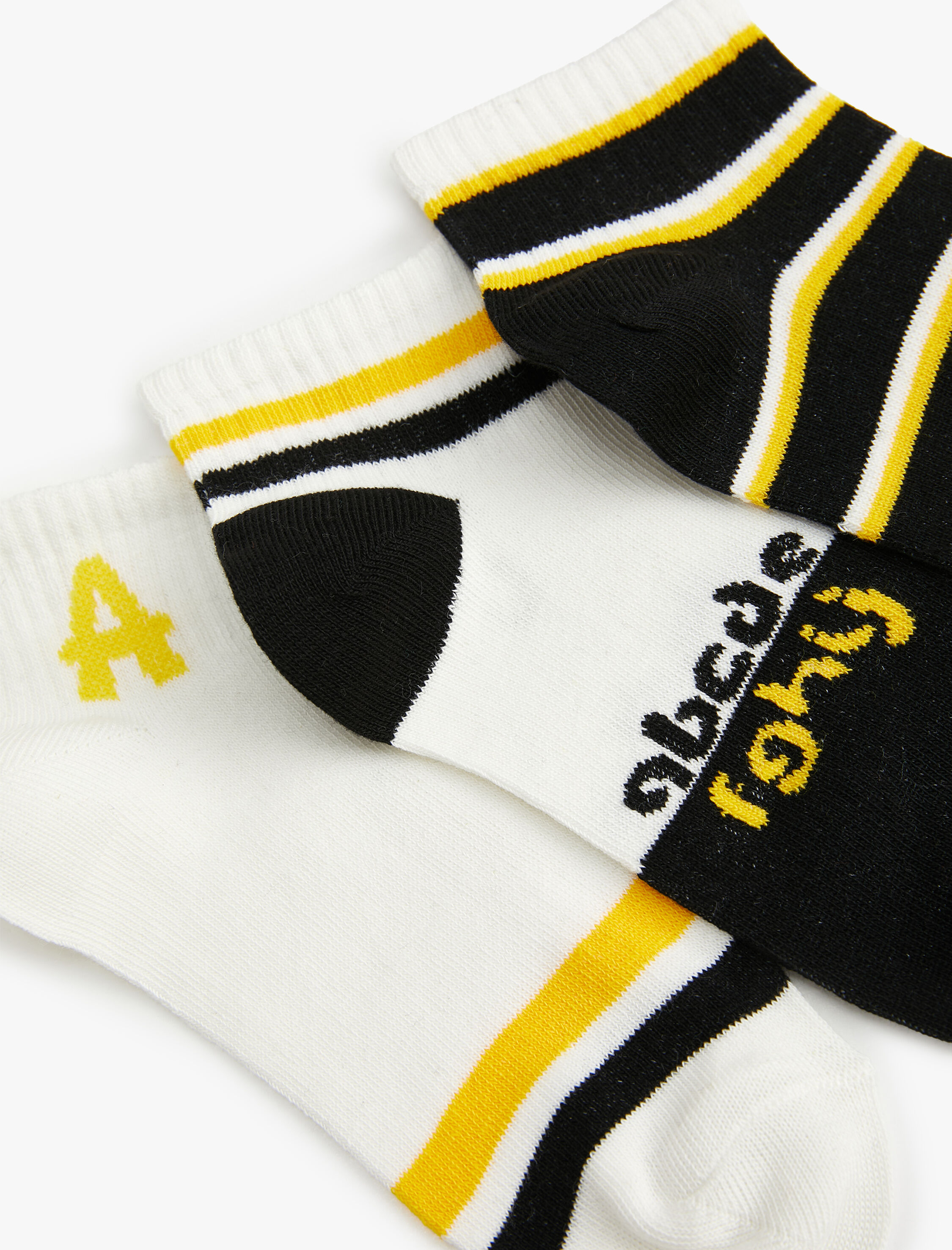  Erkek Çocuk 3'lü Patik Çorap Seti Desenli Pamuklu