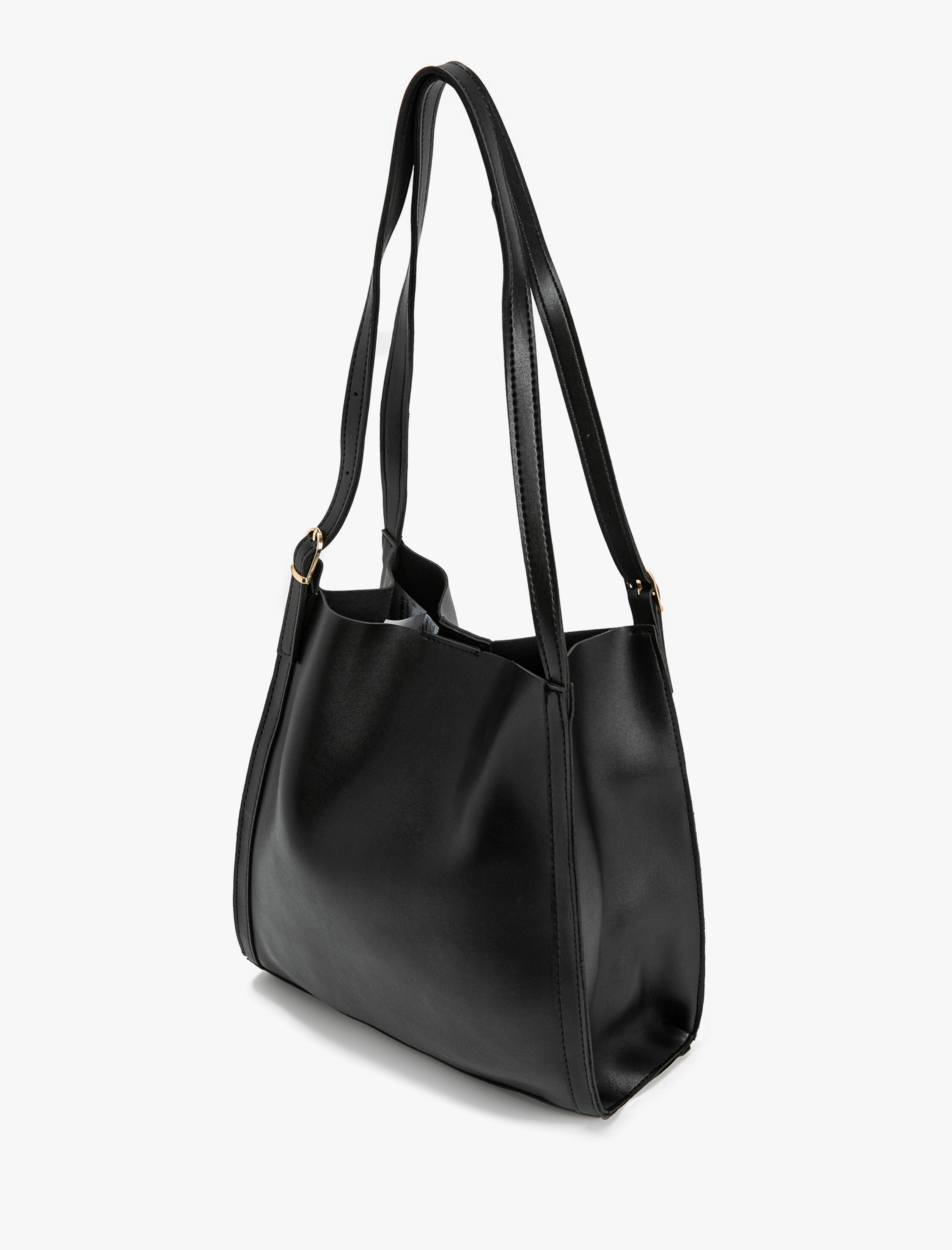  Kadın Tote Çanta Çift Askılı Çıtçıt Kapama Cepli