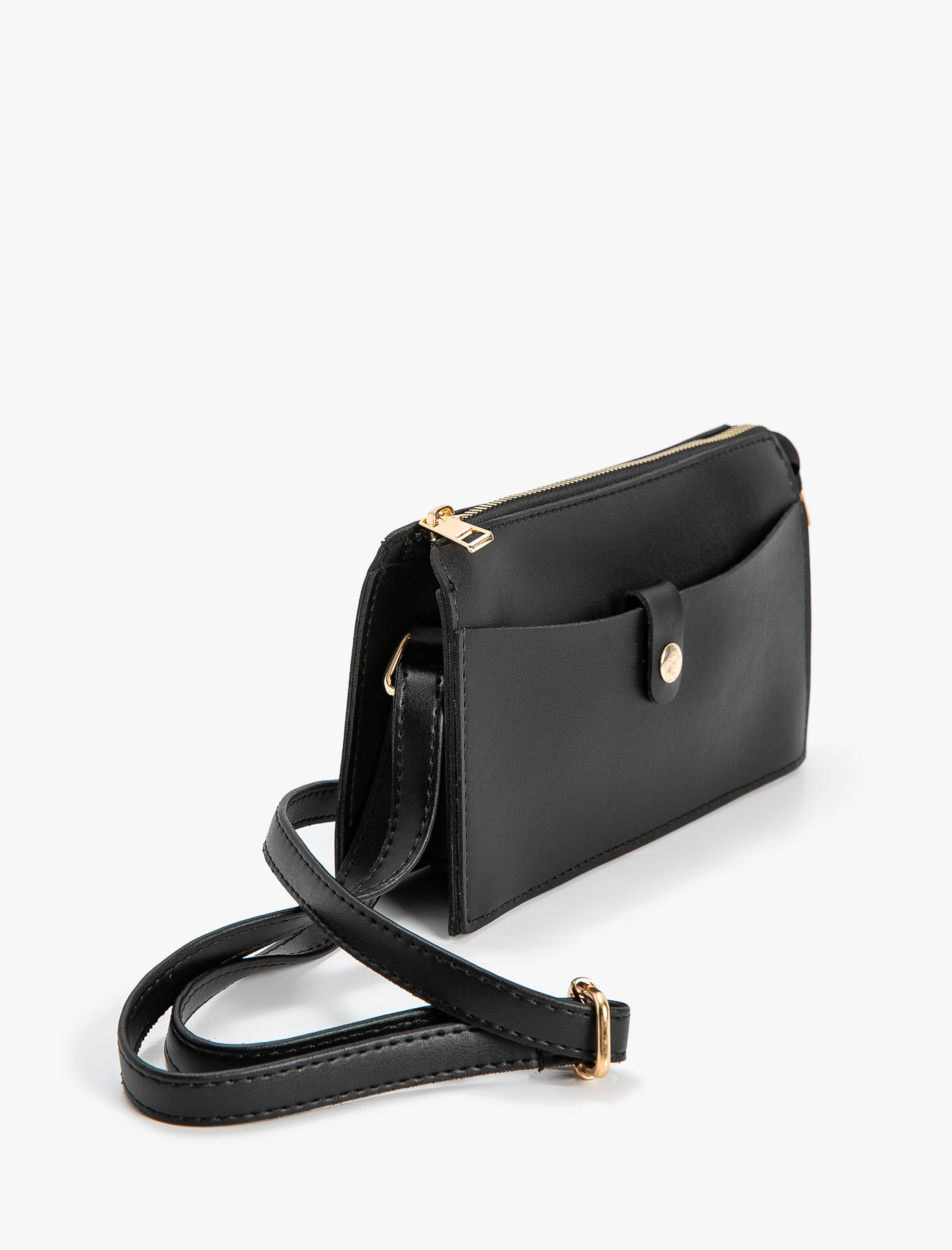  Kadın Çapraz Çanta Suni Deri Fermuarlı Çıtçıtlı