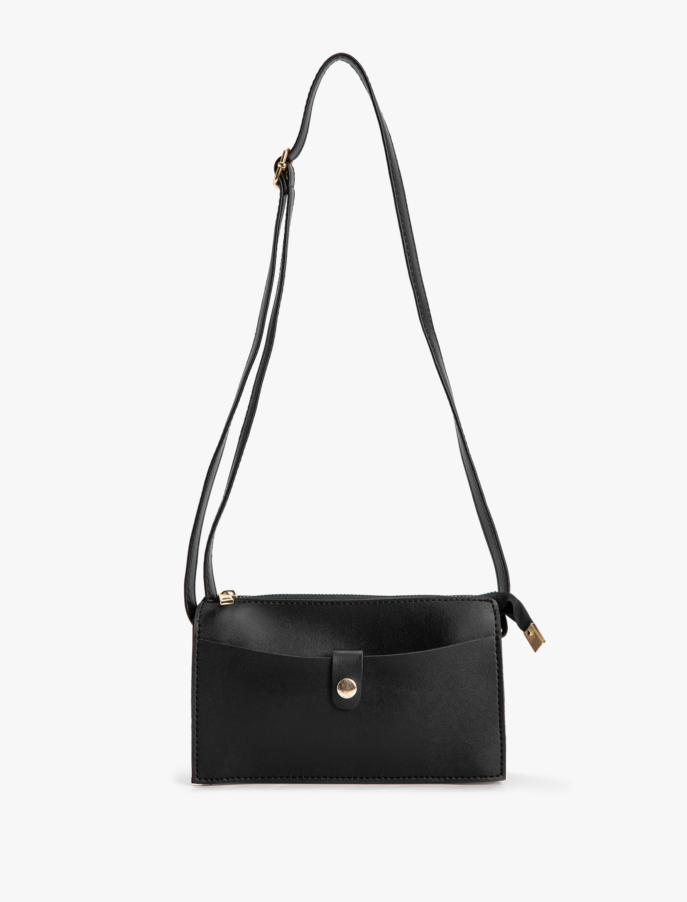  Kadın Çapraz Çanta Suni Deri Fermuarlı Çıtçıtlı