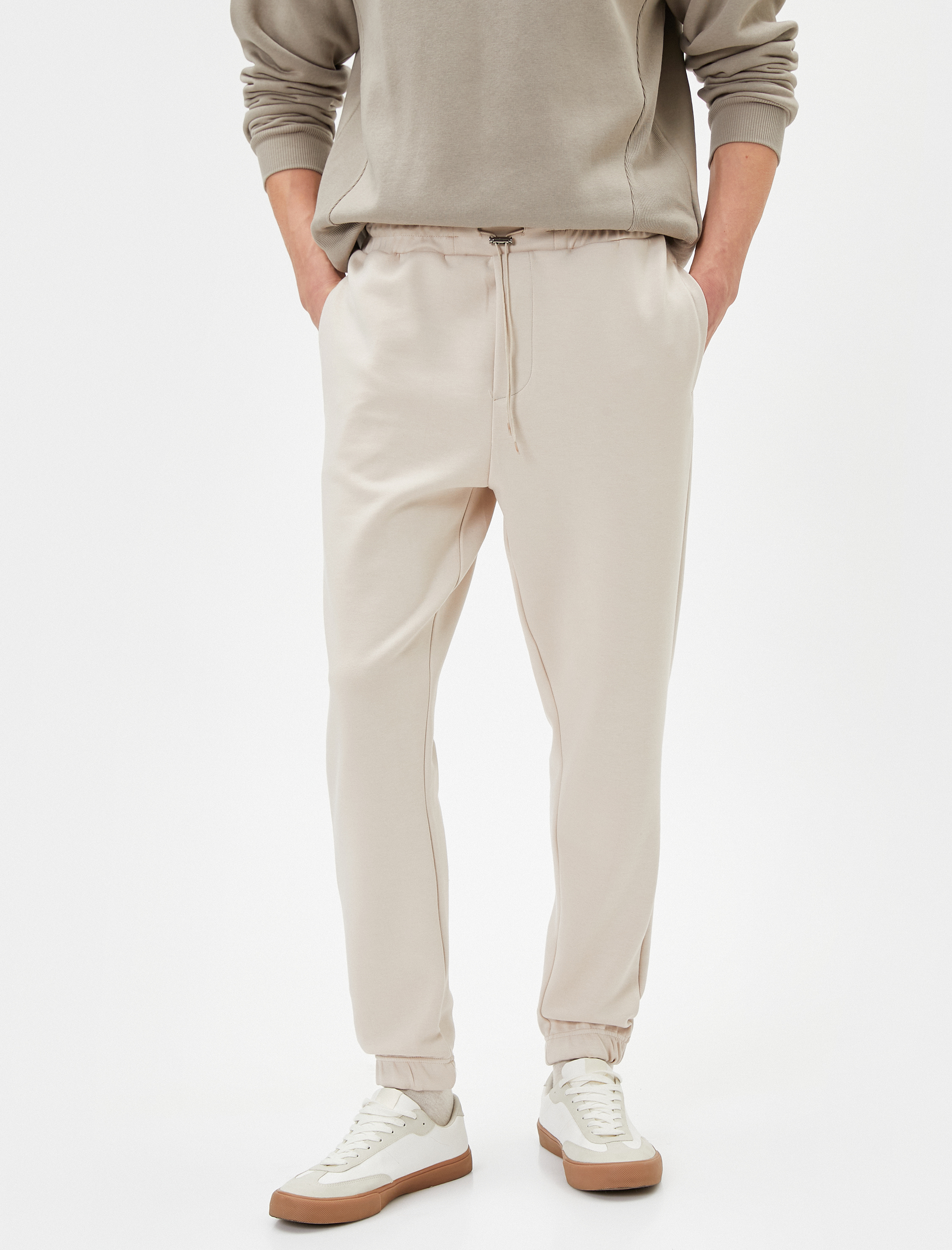   Jogger Eşofman Altı Basic Beli Bağcıklı Cepli