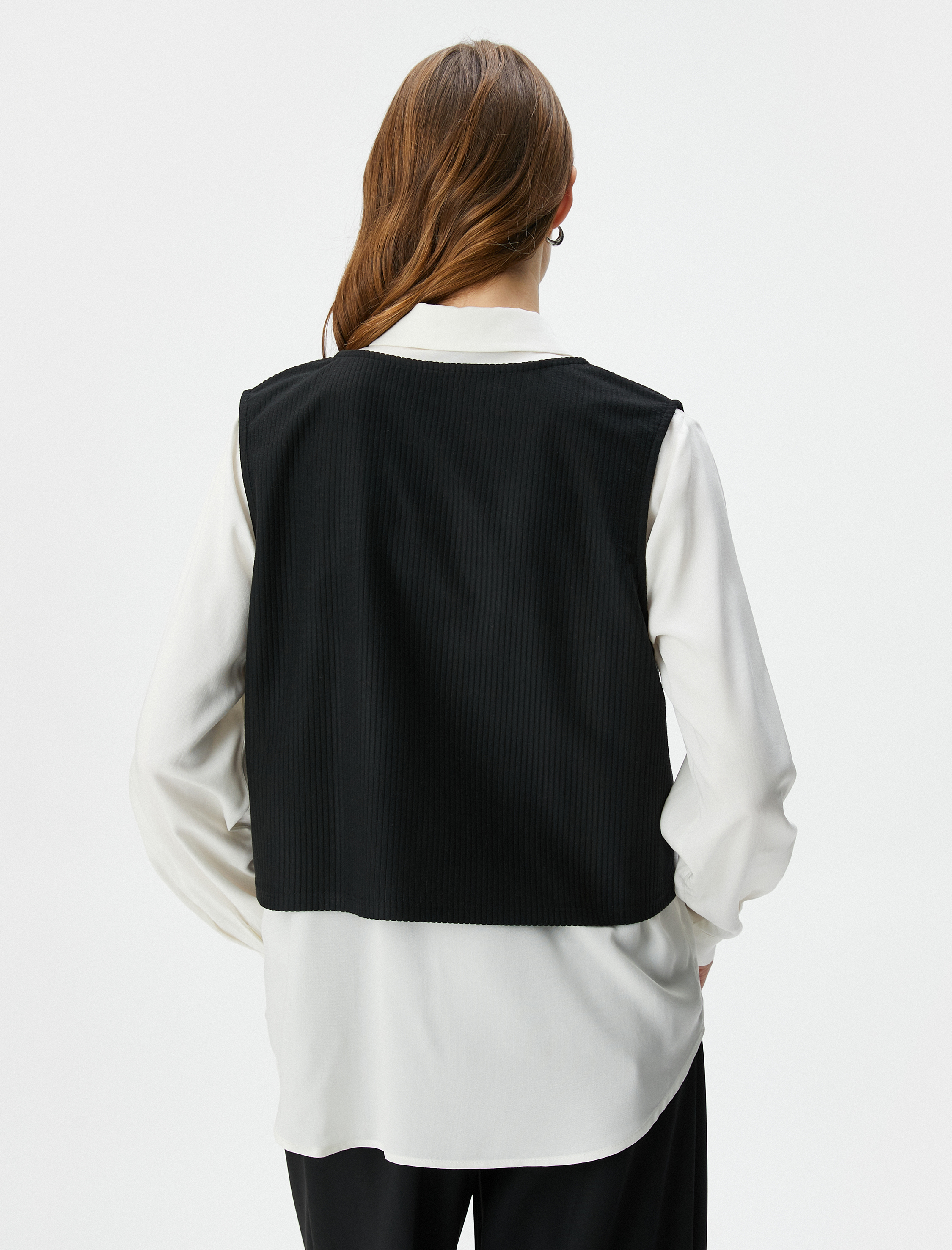   Uzun Kollu Gömlek Çift Parça Görünümlü