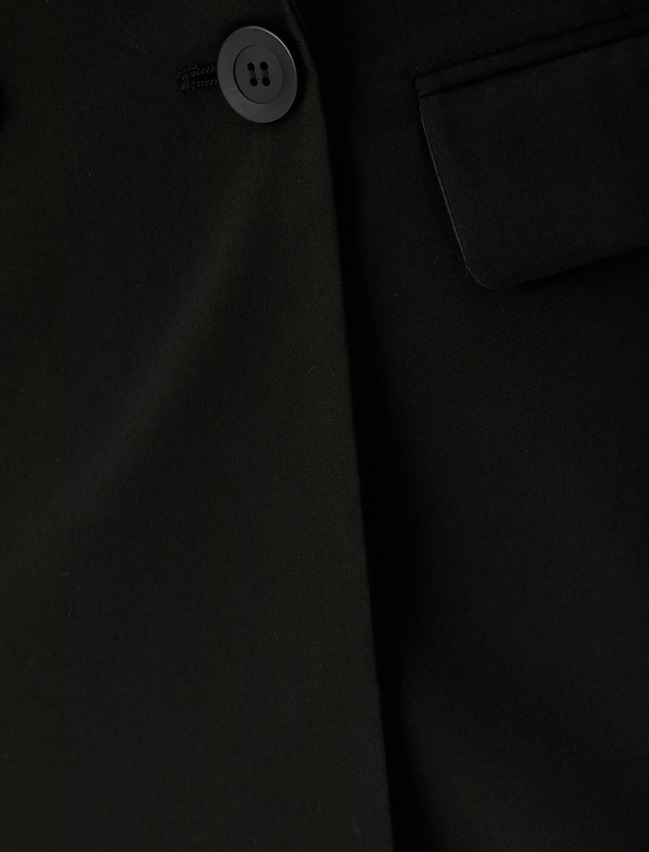   Blazer Ceket Kruvaze Düğmeli Kapaklı Cepli