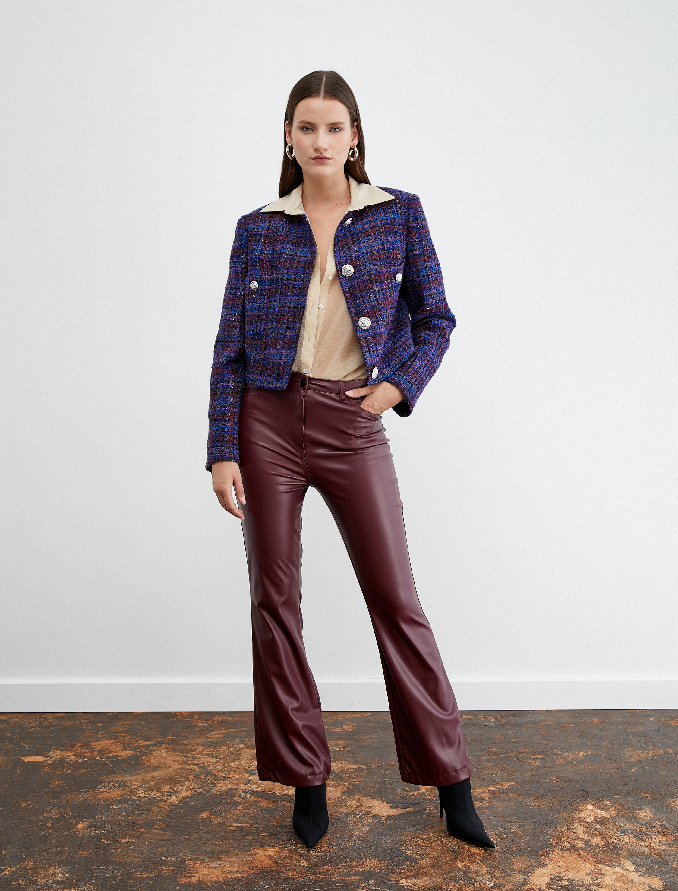   Tuba Ünsal X Koton - Simli Tüvit Ceket