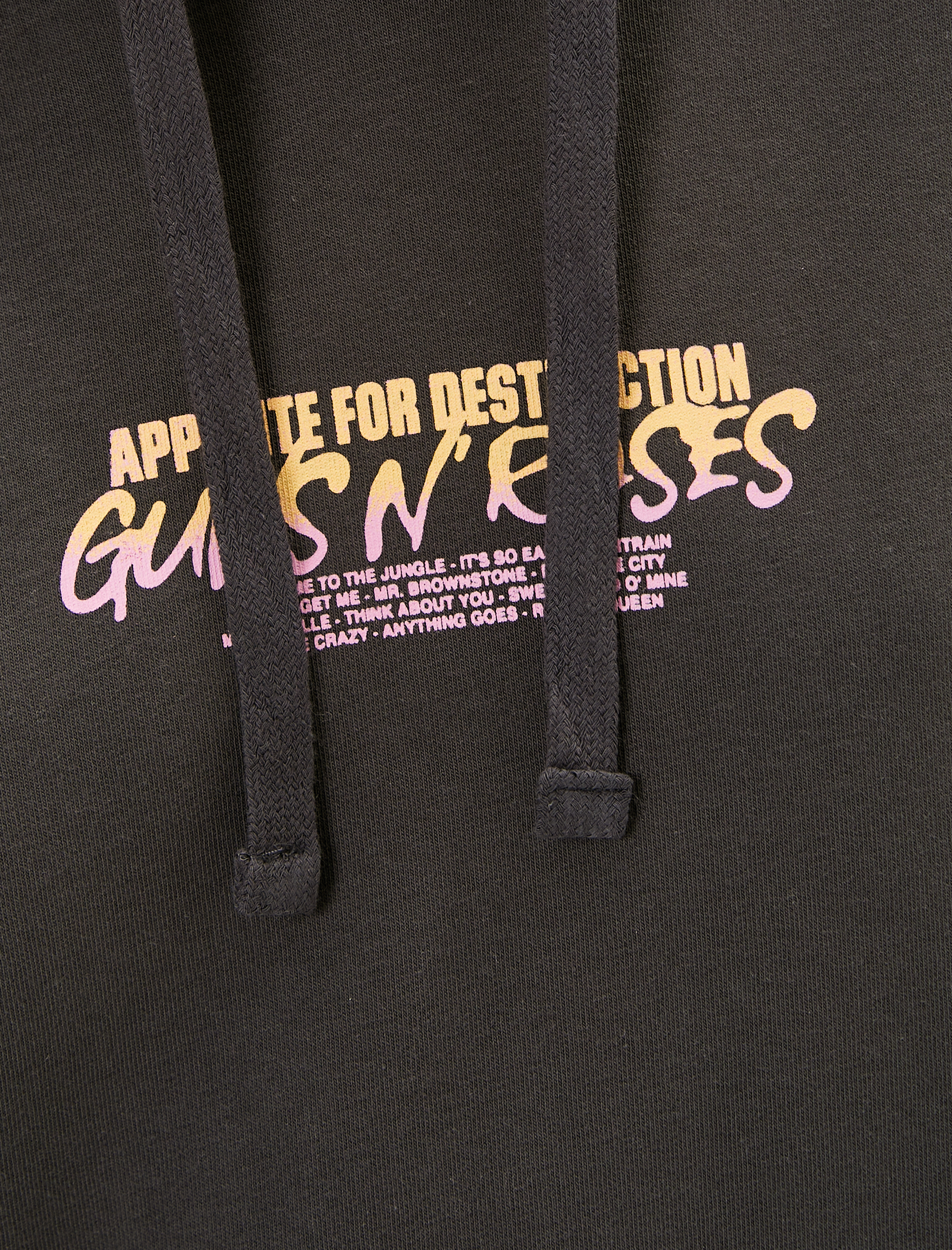   Şardonlu Guns N'Roses Kapüşonlu Sweatshirt Lisanslı Arkası Baskılı Uzun Kollu Pamuk Karışımlı