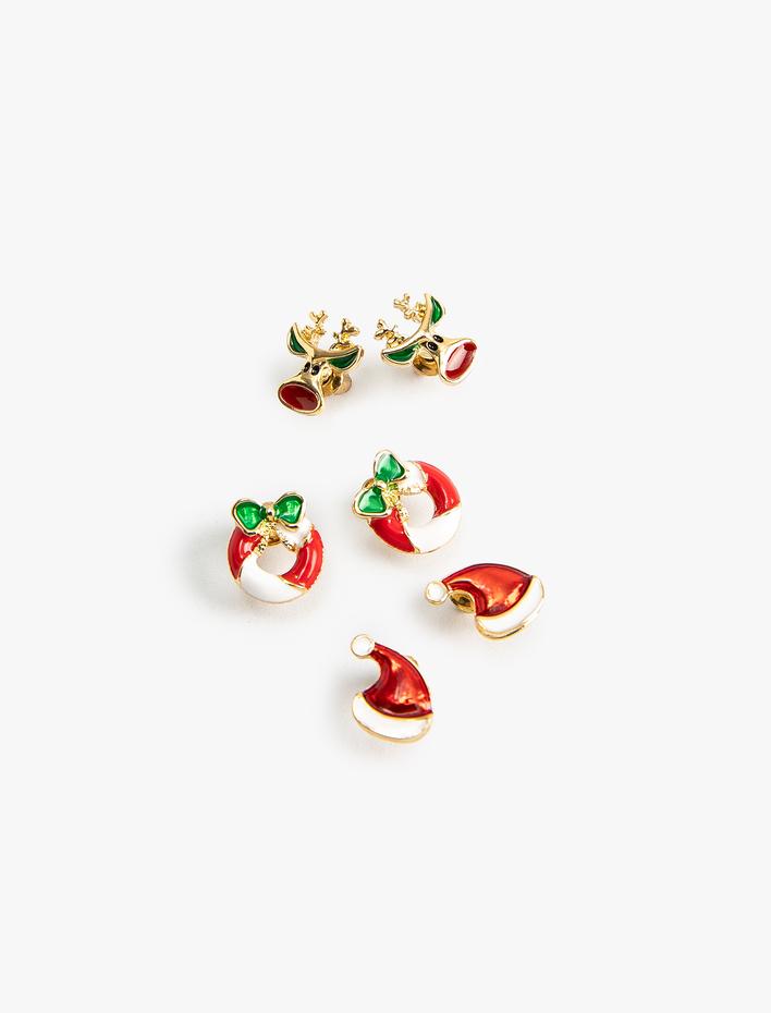 Kadın Yılbaşı Temalı Küpe Seti 3'lü