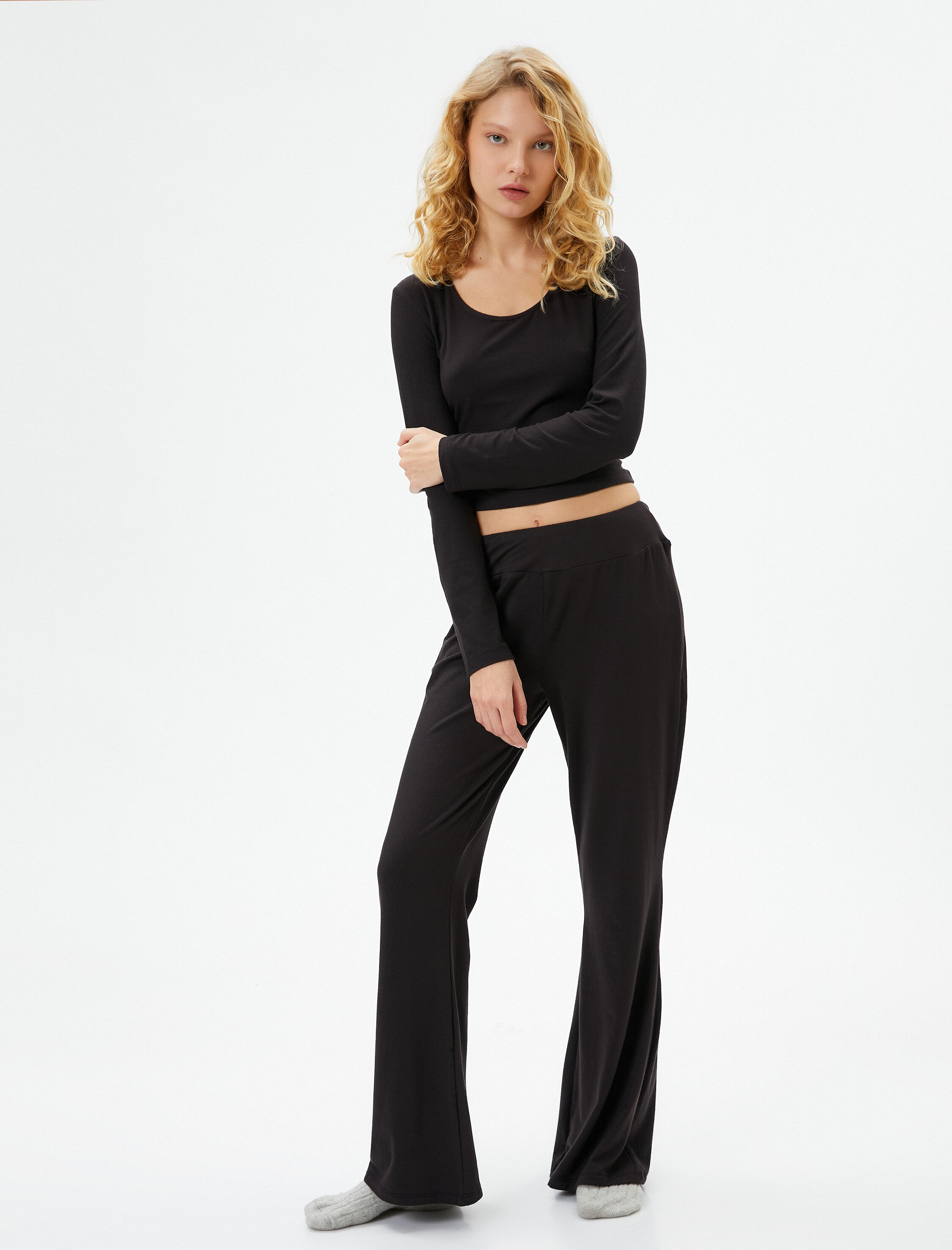   Pijama Altı İspanyol Paça Beli Lastikli