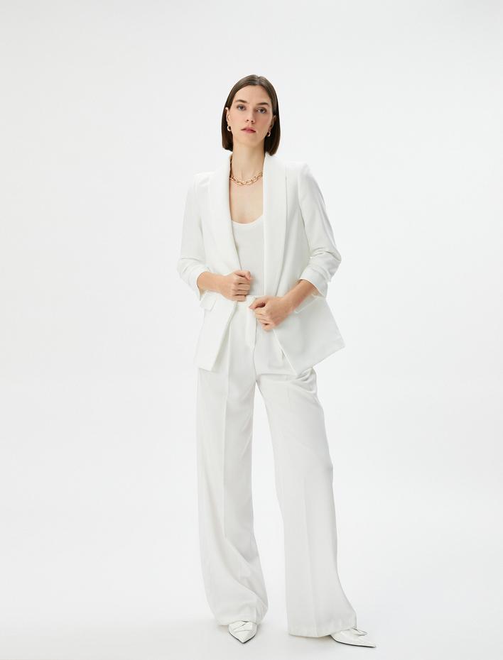  Blazer Ceket Şal Yaka Cepli Regular Fit