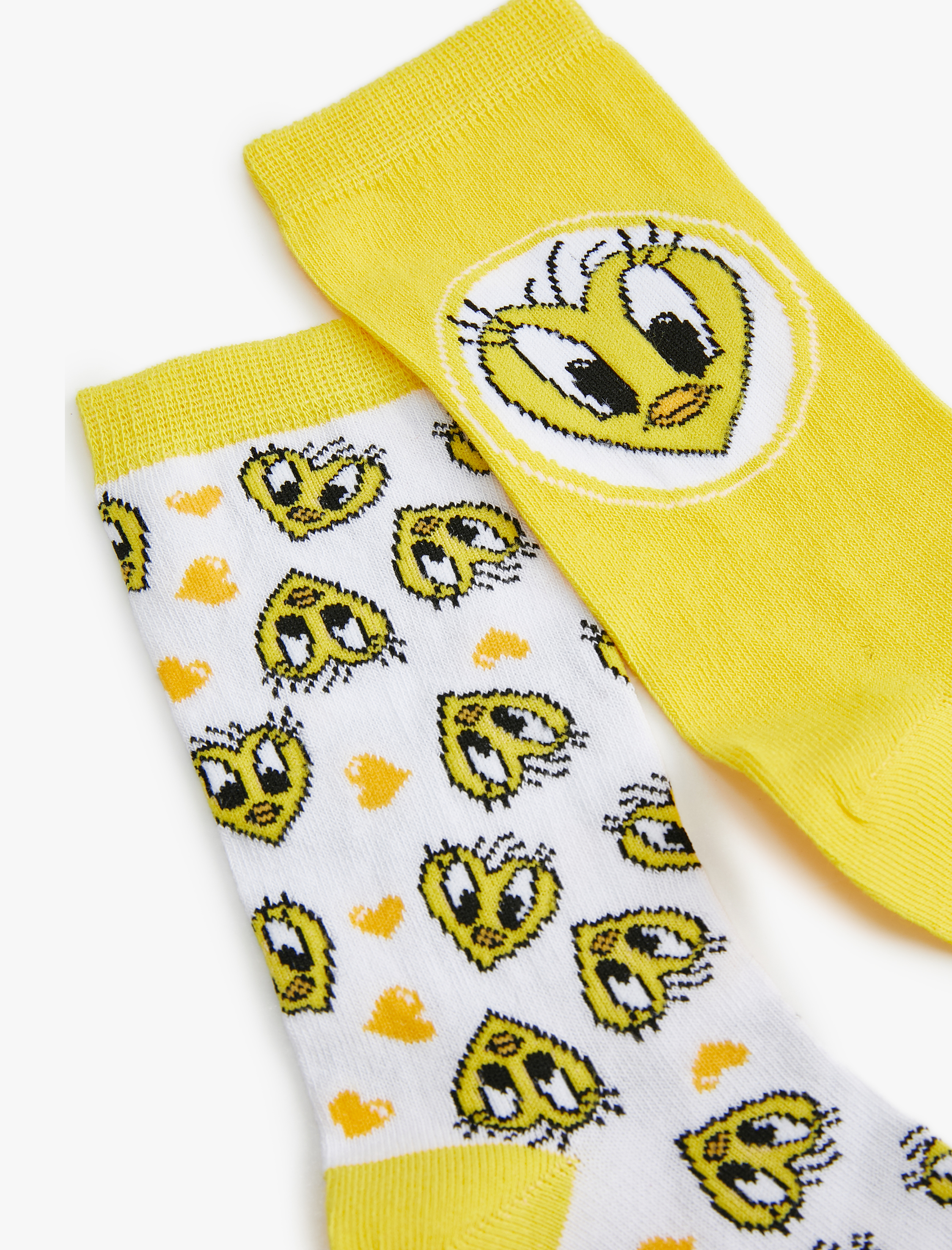  Kadın Tweety 2'li Soket Çorap Lisanslı Desenli