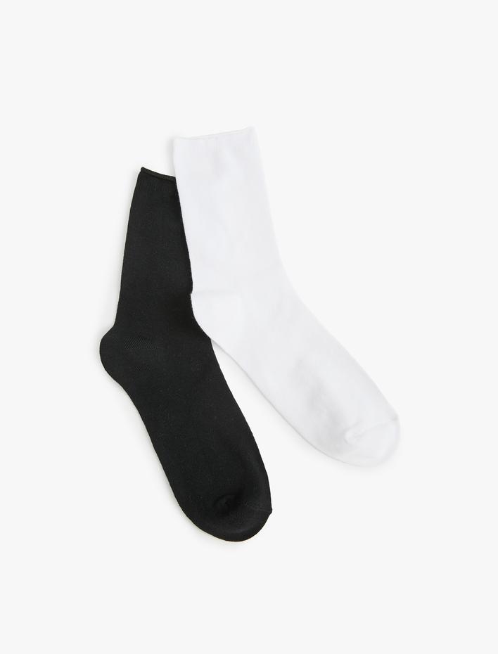 Kadın Basic 2'li Soket Çorap Seti Çok Renkli
