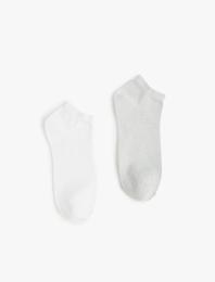 2'li Patik Çorap Seti Sim Detaylı