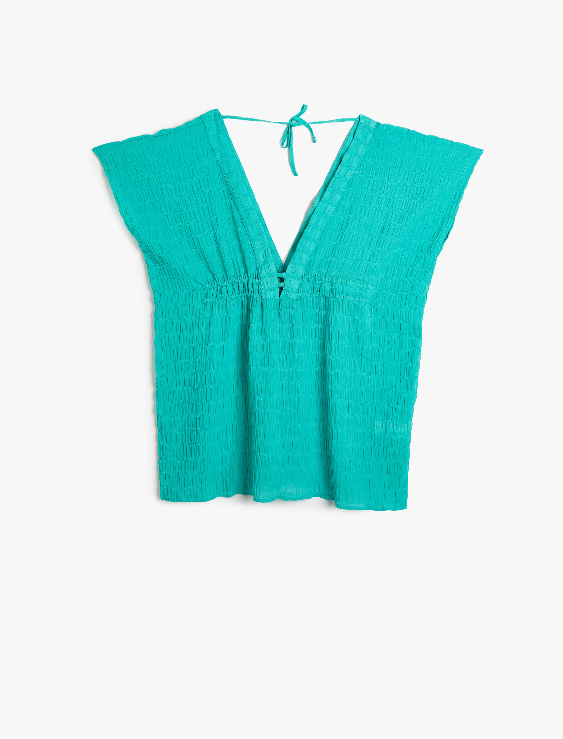   Kimono Derin V Yaka Beli Büzgülü