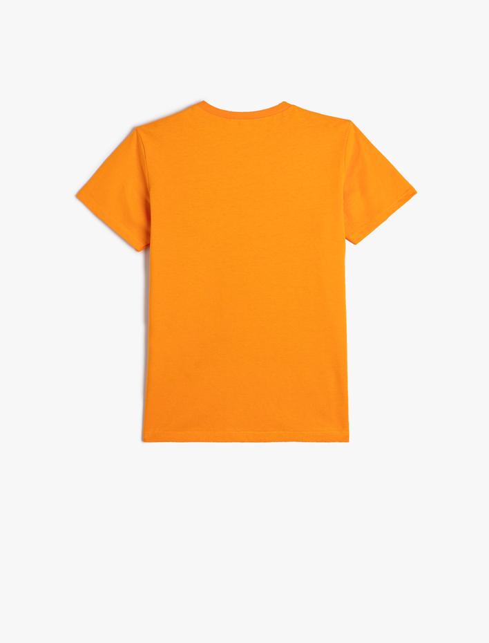 Erkek Çocuk Dinozorlu Tişört Kısa Kollu Bisiklet Yaka Pamuklu