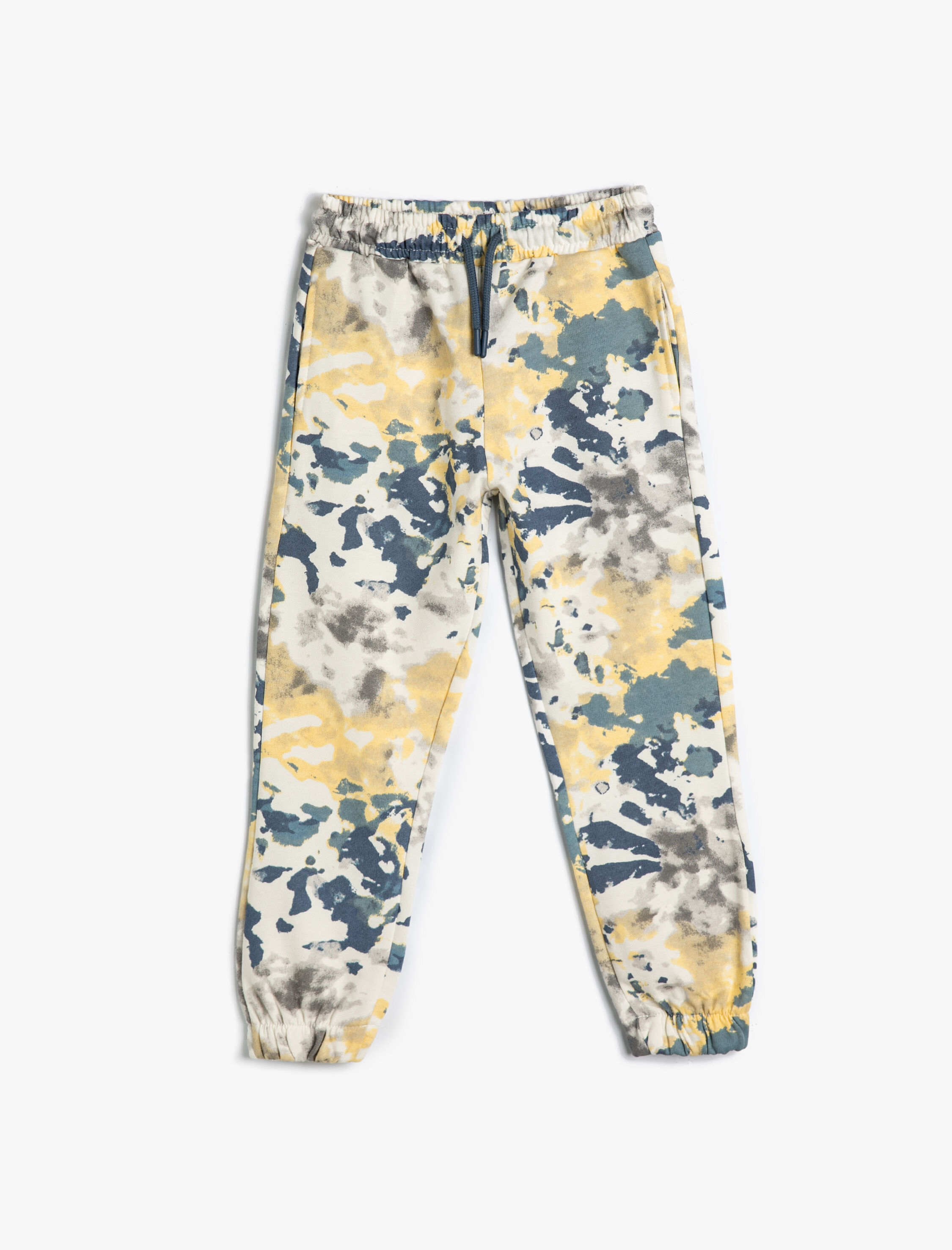  Erkek Çocuk Jogger Eşofman Altı Batik Desenli Beli Bağlamalı Pamuklu