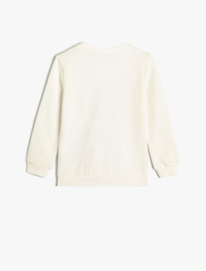 Erkek Bebek Dinozorlu Sweatshirt Bisiklet Yaka Uzun Kollu Pamuklu