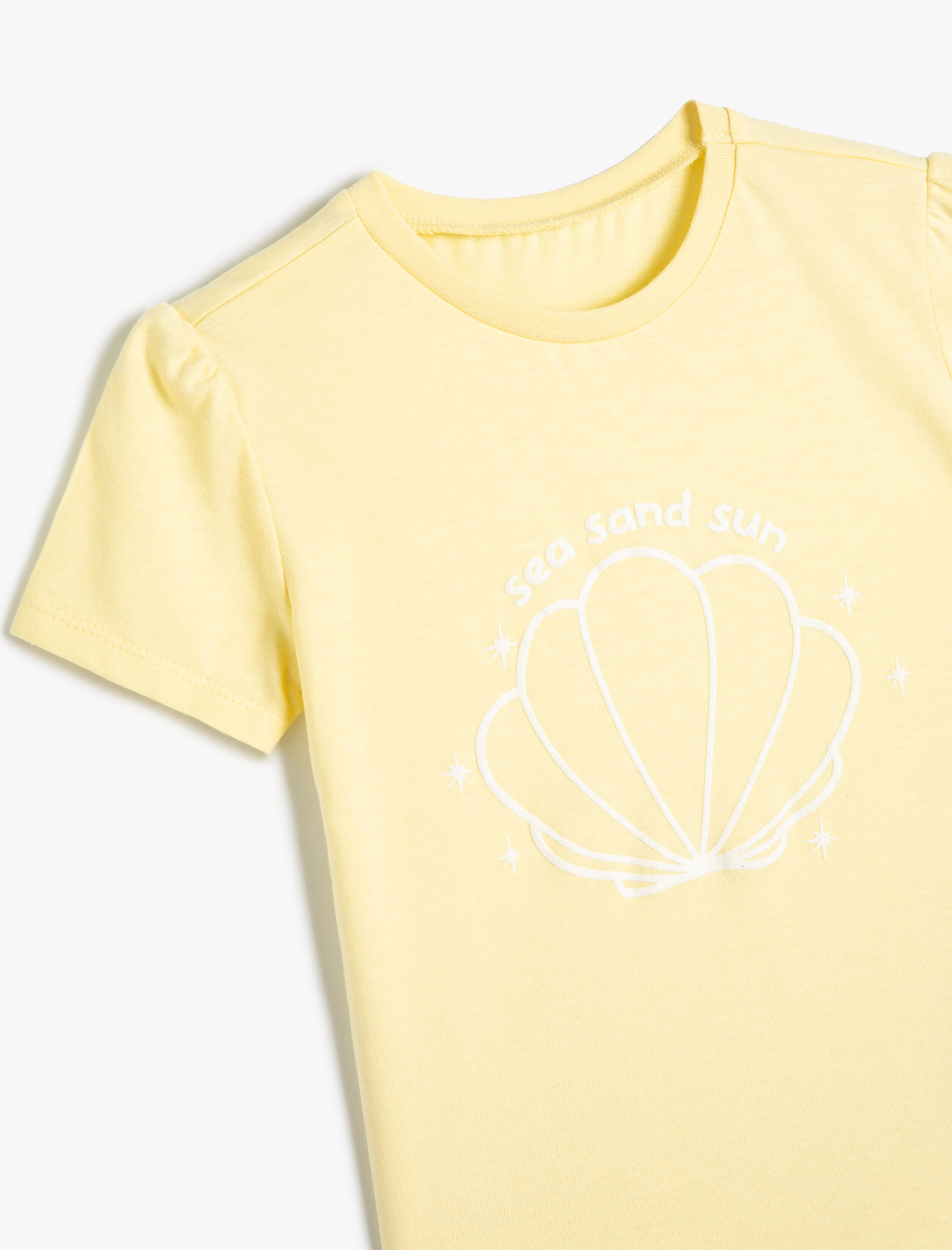  Kız Bebek Tişört Kısa Kollu Bisiklet Yaka Baskılı Pamuklu