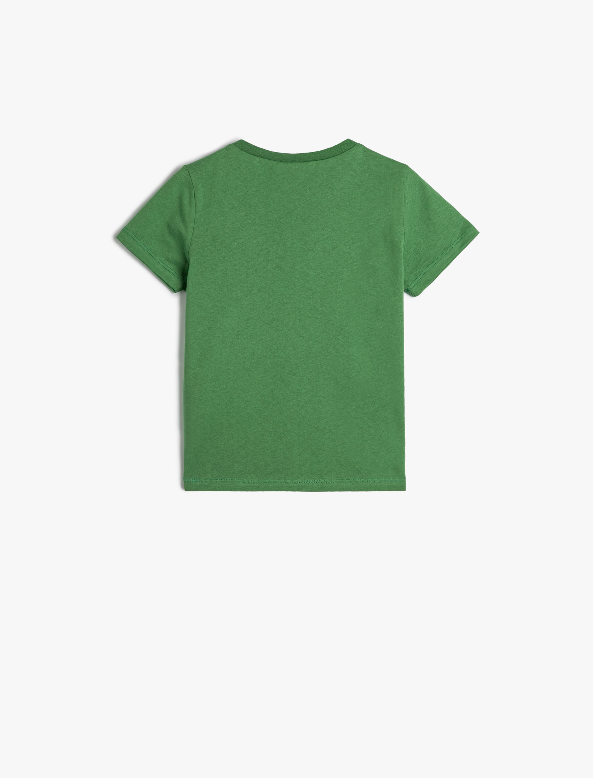  Erkek Bebek Tişört Dinozor Baskılı Kısa Kollu Bisiklet Yaka Pamuklu