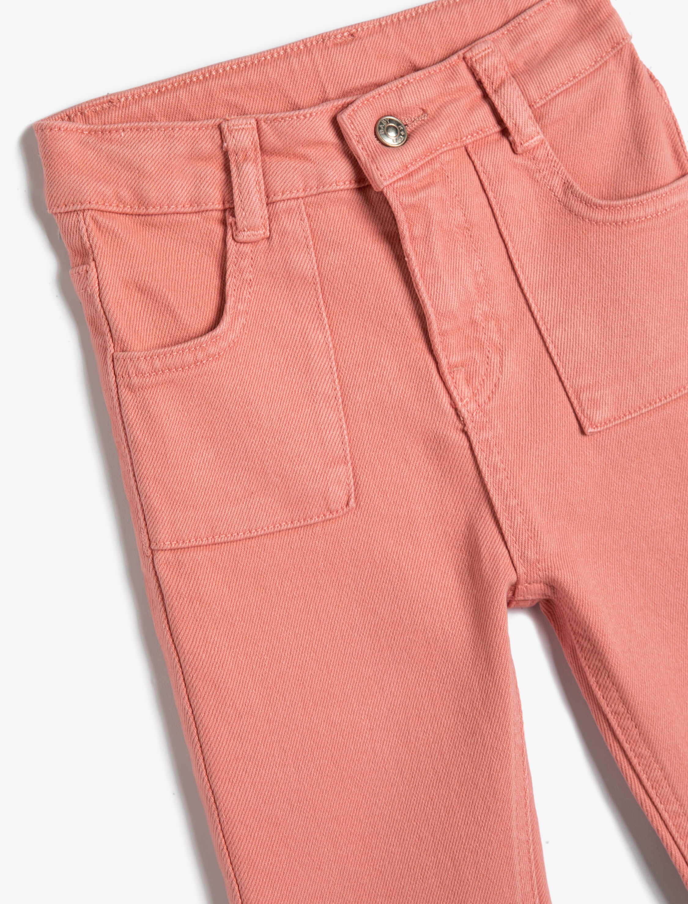  Kız Bebek Pantolon Rahat Kesim Cepli Pamuklu Püskül Detaylı