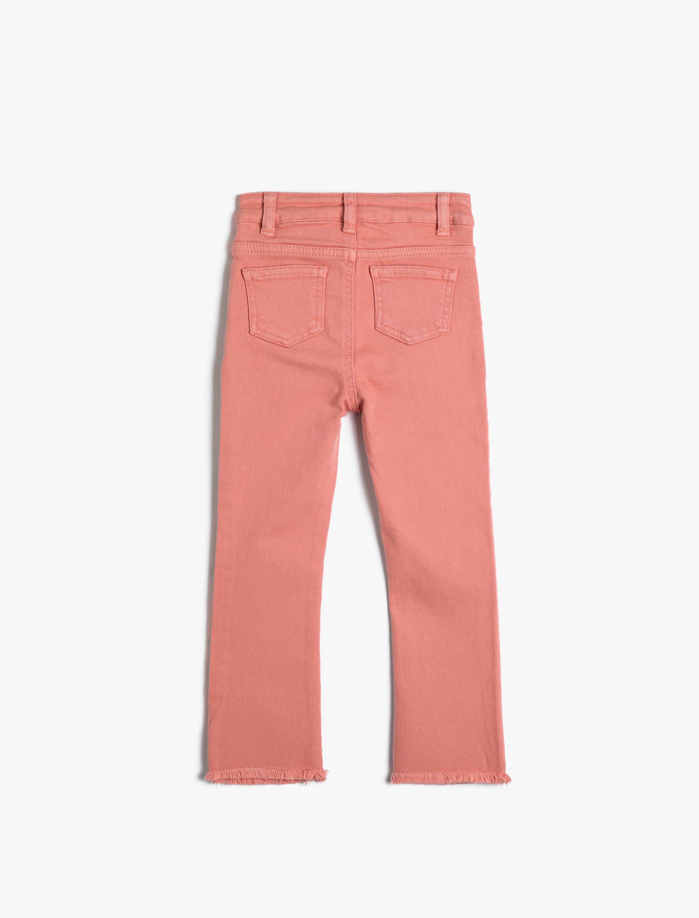  Kız Bebek Pantolon Rahat Kesim Cepli Pamuklu Püskül Detaylı