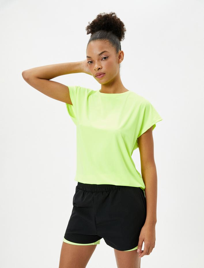  Basic Spor Tişört Kısa Kollu Bisiklet Yaka