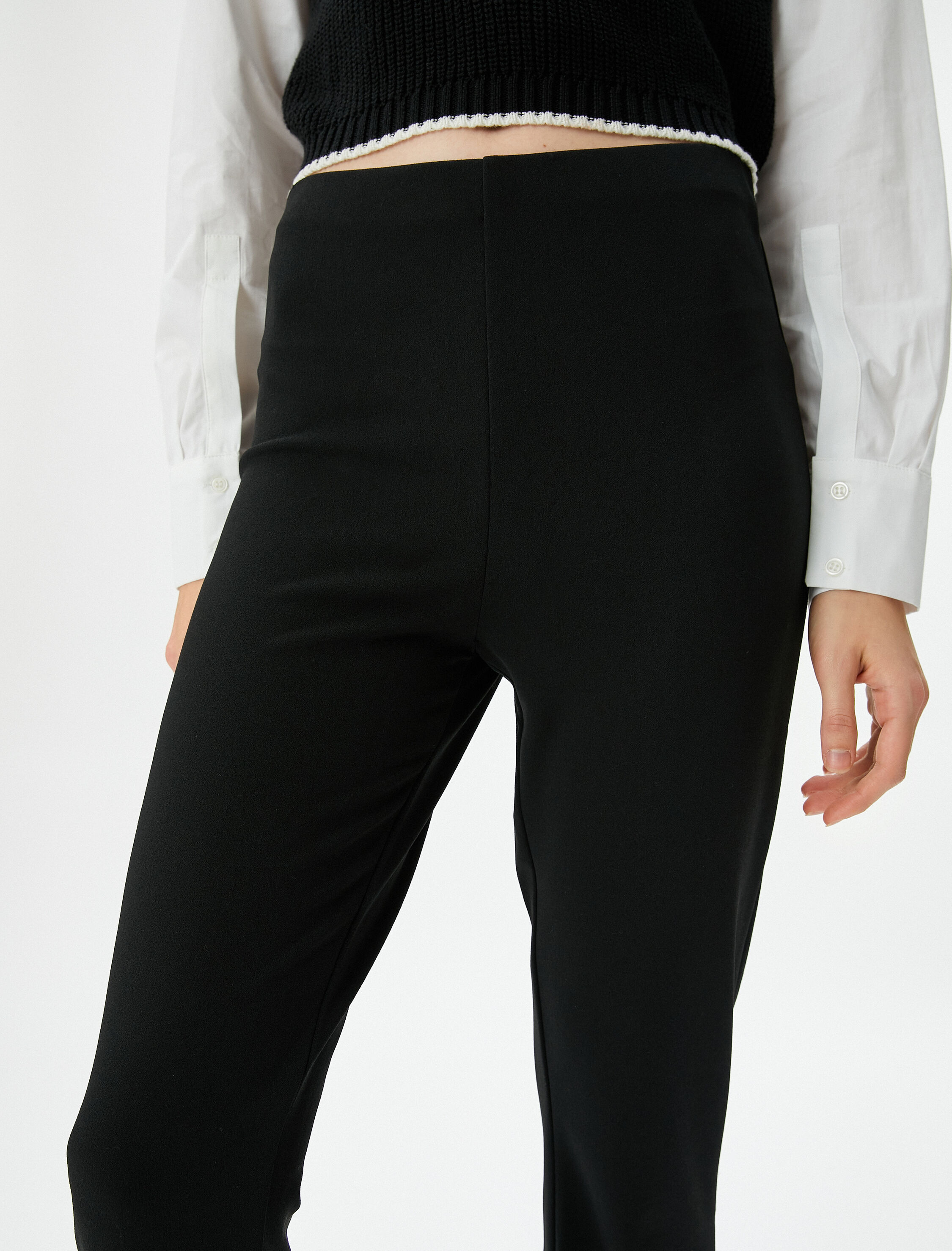   İspanyol Paça Tayt Pantolon Slim Fit Normal Bel