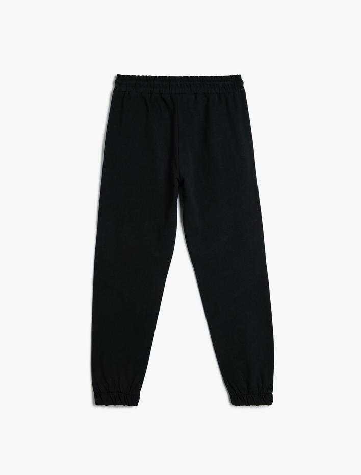 Erkek Çocuk Jogger Eşofman Altı Beli Bağlamalı Pamuklu Şardonlu