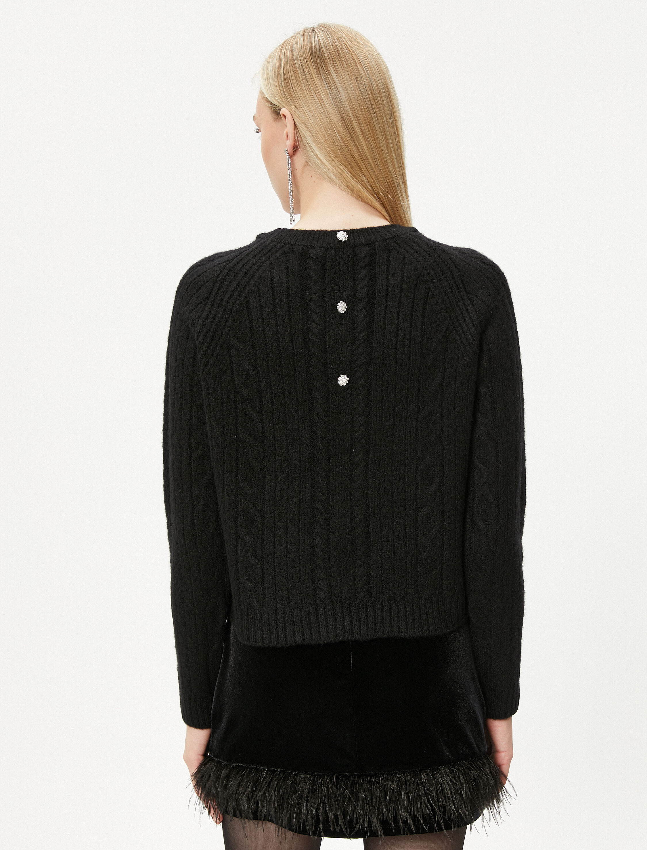   Taşlı Kazak Örgü Bisiklet Yaka - El Emeği Koleksiyonu