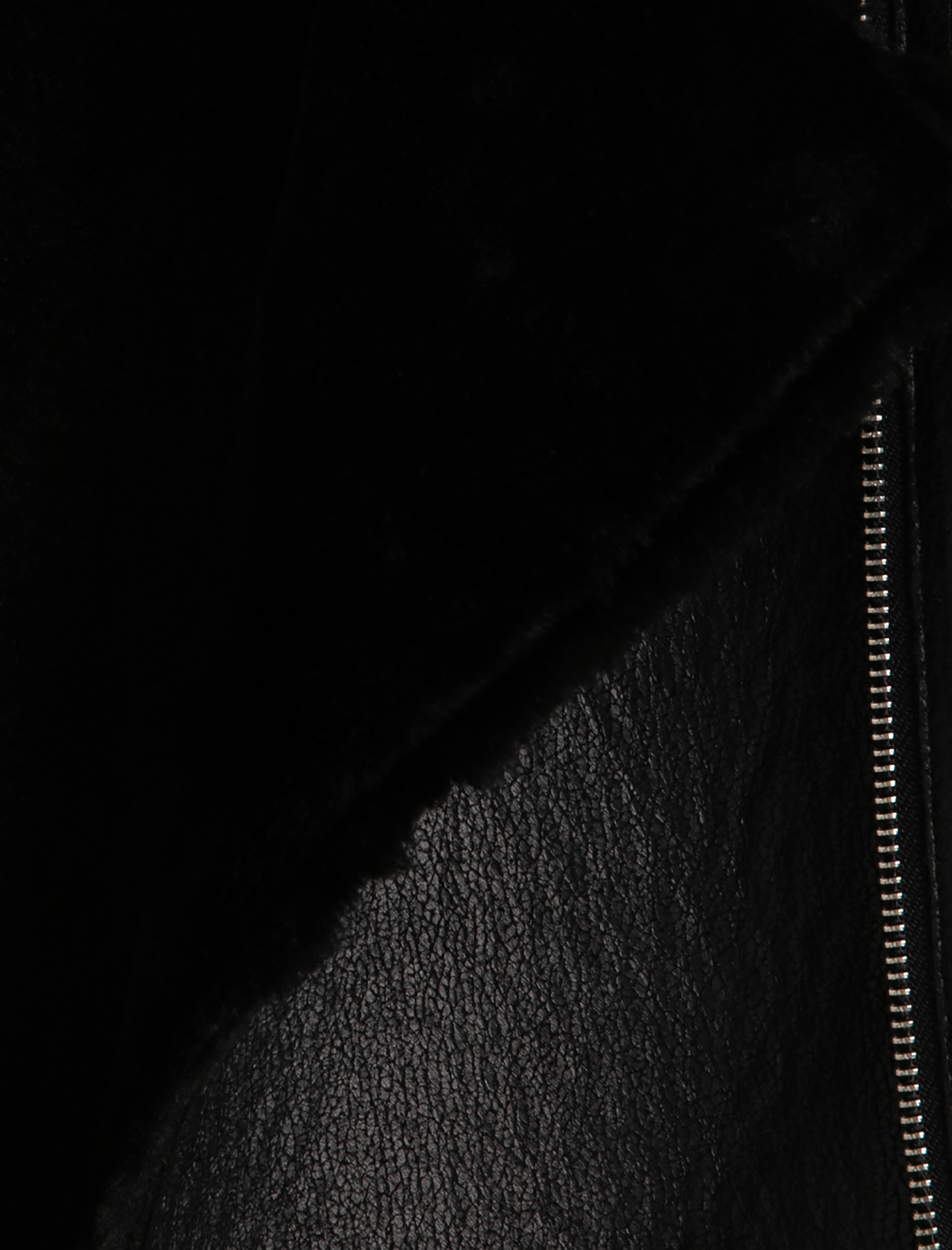  Kız Çocuk Biker Ceket Deri Görünümlü Suni Kürk Yaka Detaylı Fermuarlı