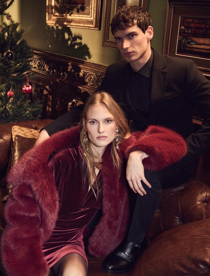  Klasik Pantolon Slim Fit Cep Detaylı Düğmeli