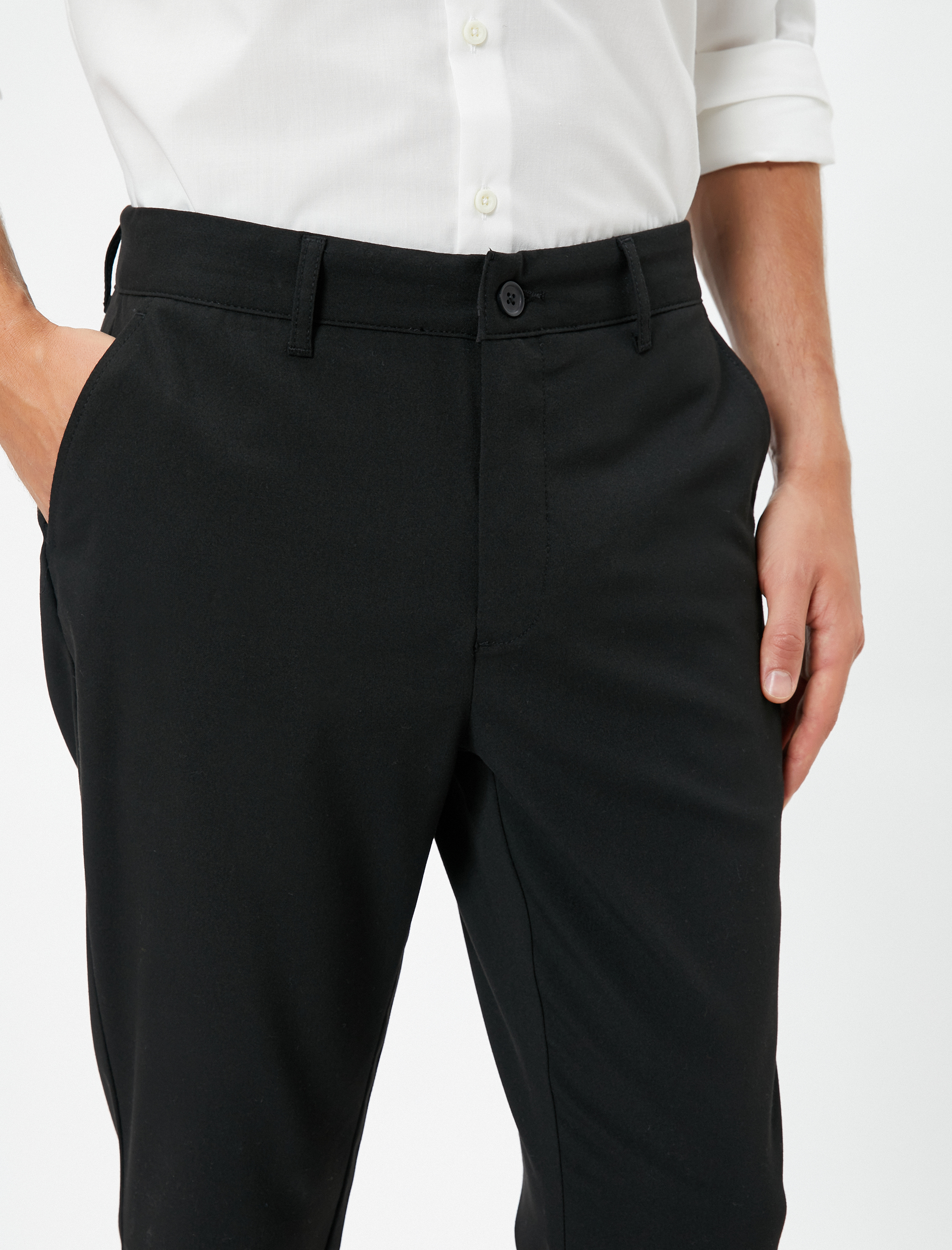   Klasik Pantolon Slim Fit Cep Detaylı Düğmeli