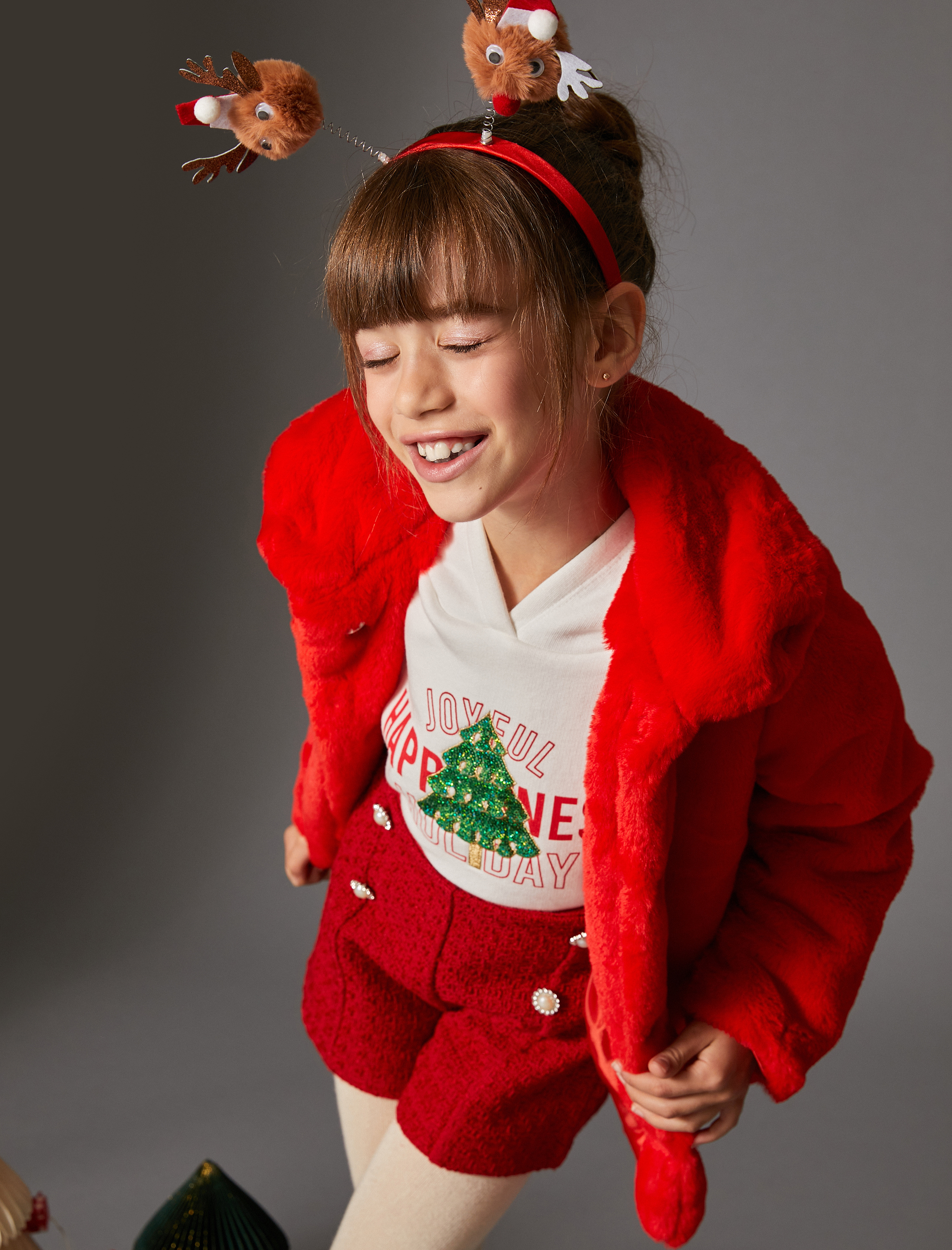  Kız Çocuk Uzun Peluş Mont Bebe Yaka Uzun Kollu Çıtçıt Kapamalı