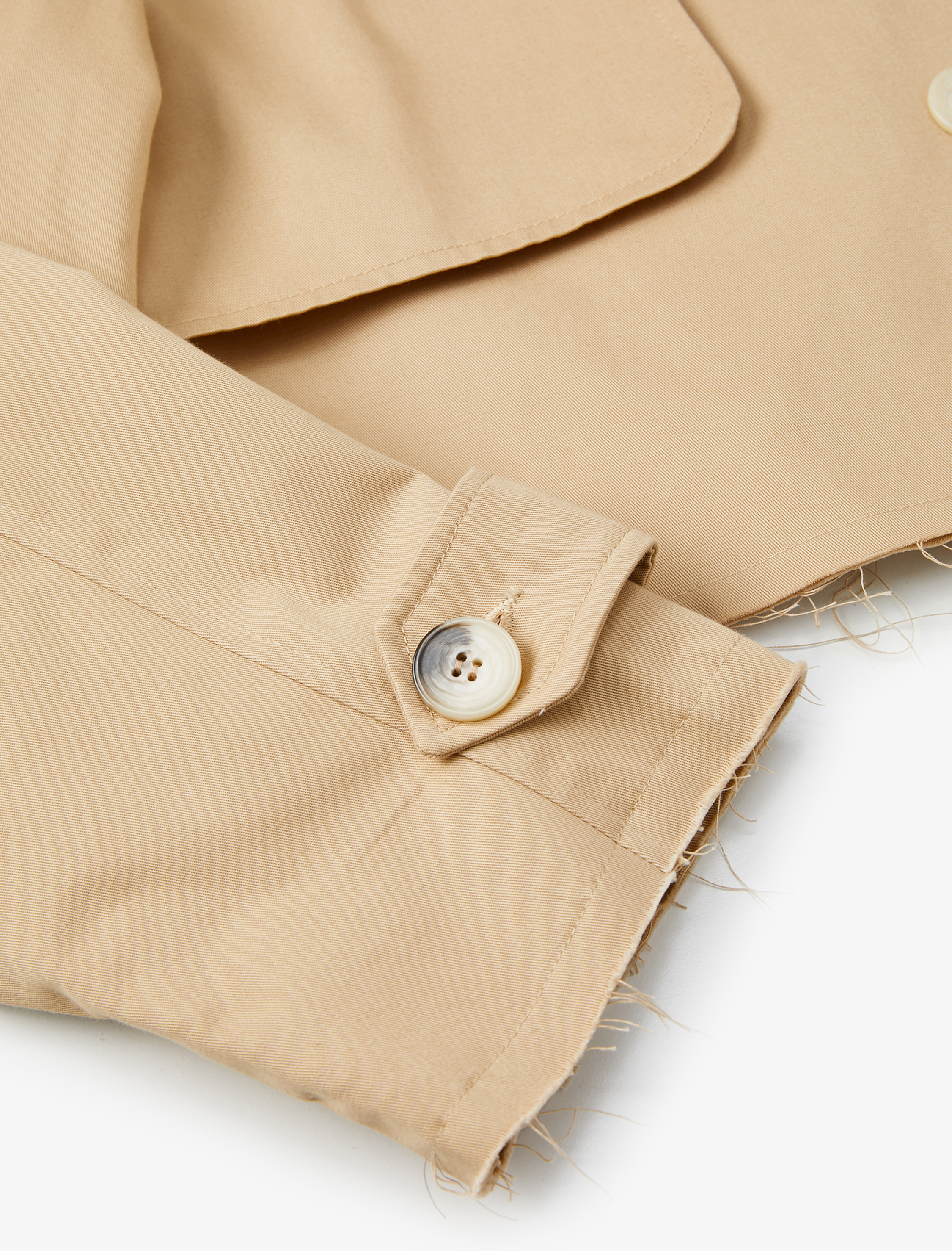   Kısa Trençkot Oversize Kruvaze Önden Rüzgar Kapaklı Manşetleri Bantlı Astarlı