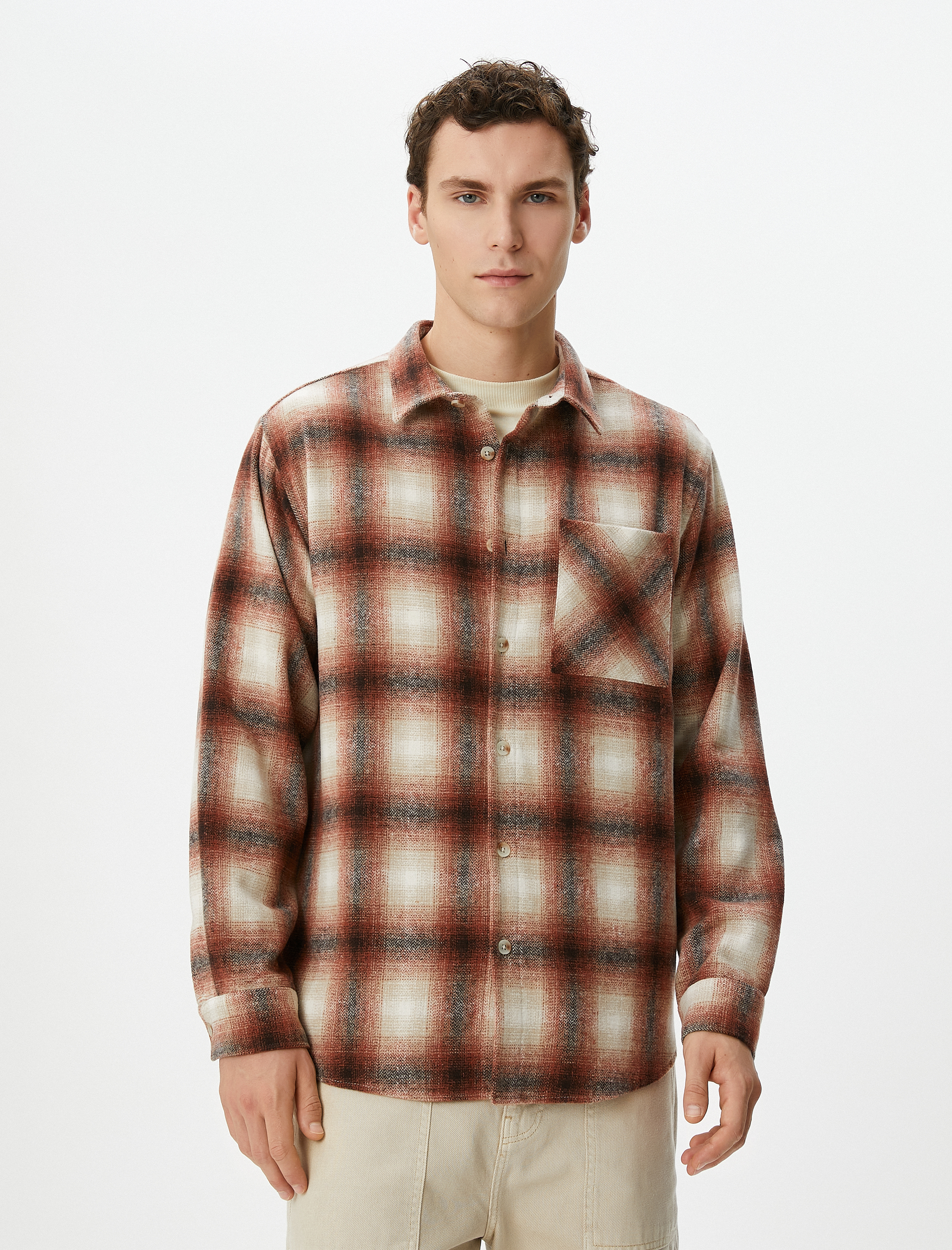   Oduncu Gömleği Cep Detaylı Klasik Yaka Uzun Kollu Regular Fit