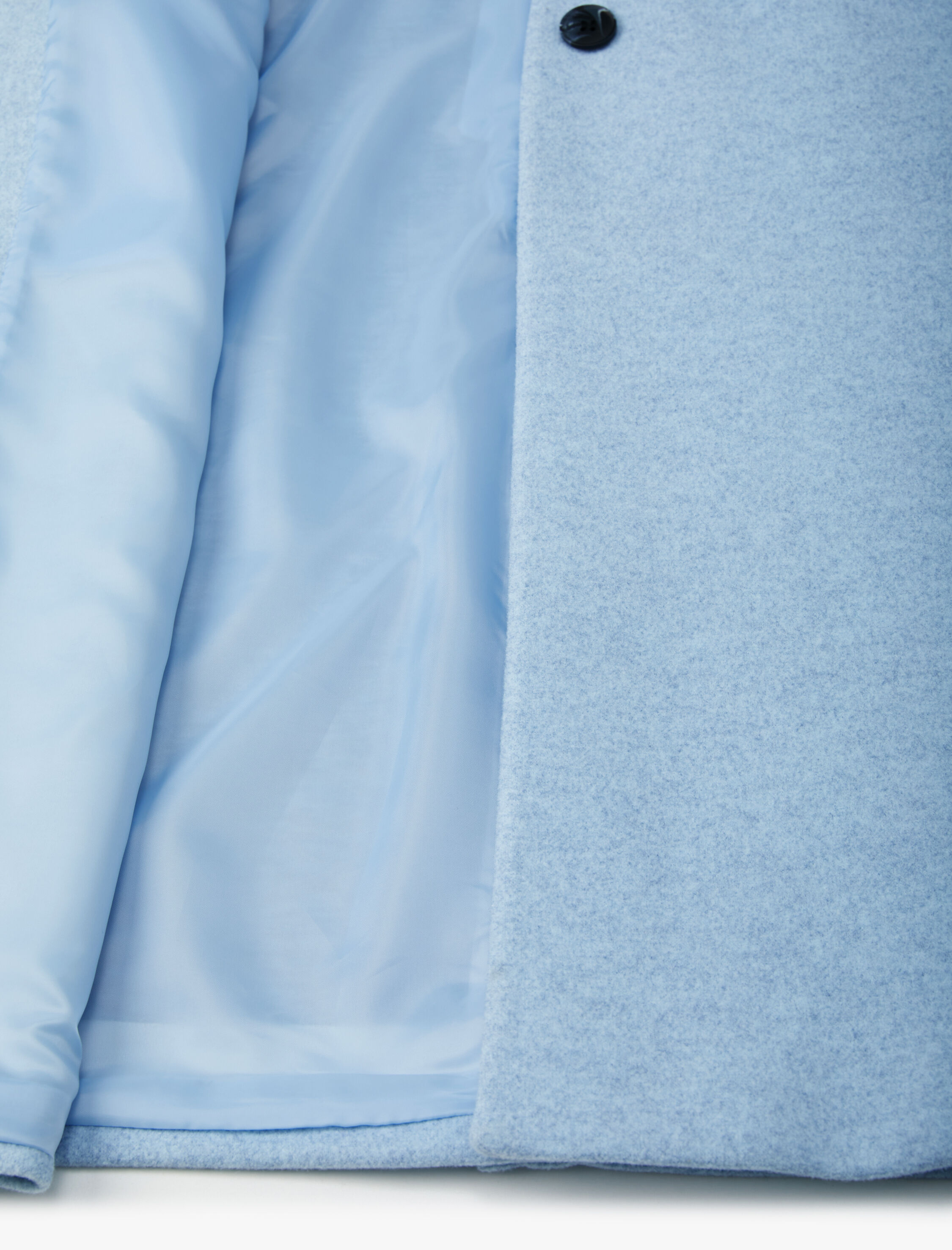   Kaşe Uzun Kaban Düğmeli Kapaklı Cepli