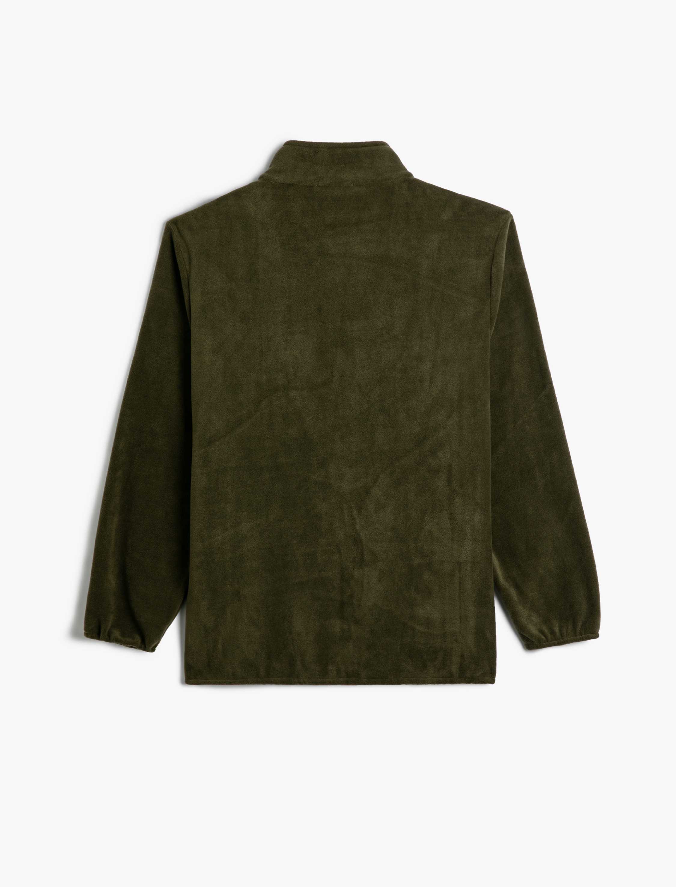   Polar Sweatshirt Yarım Fermuarlı Cep Detaylı Dik Yaka Yumuşak Dokulu