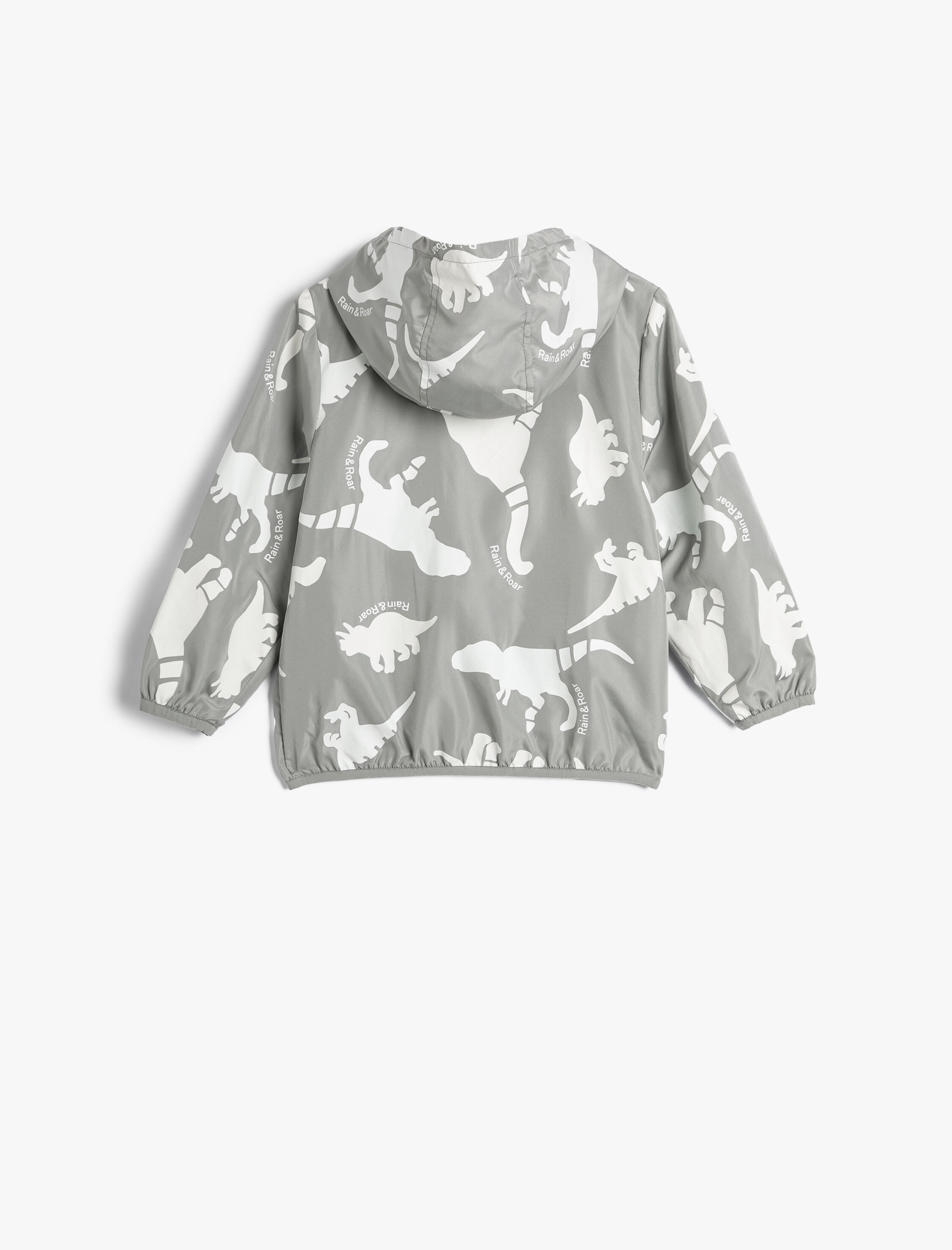  Erkek Bebek Dinozorlu Kapşonlu Yağmurluk Suda Renk Değiştiren Kapaklı Cepli