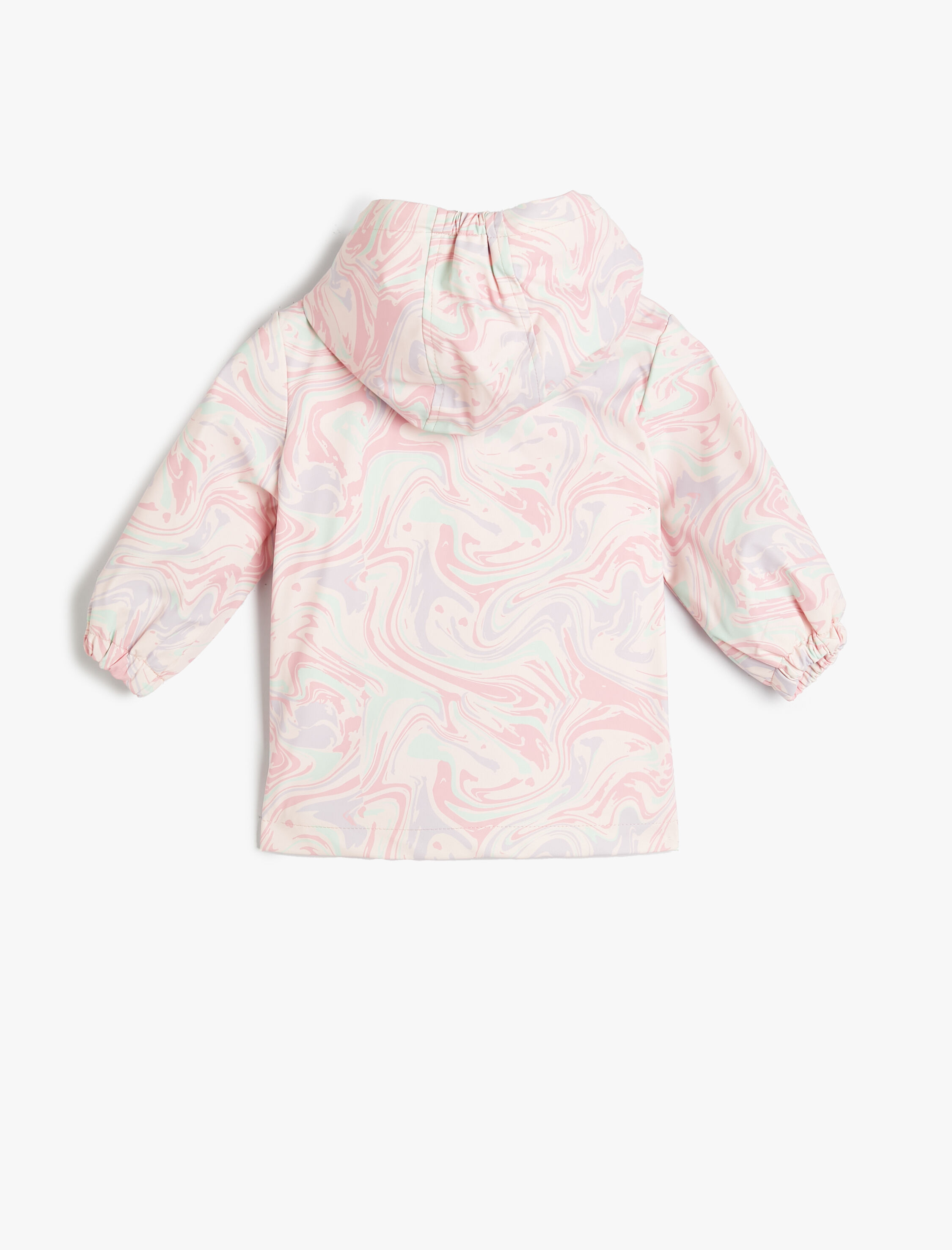  Kız Bebek Kapşonlu Yağmurluk Pamuk Astarlı Su Geçirmez Kapaklı Cepli