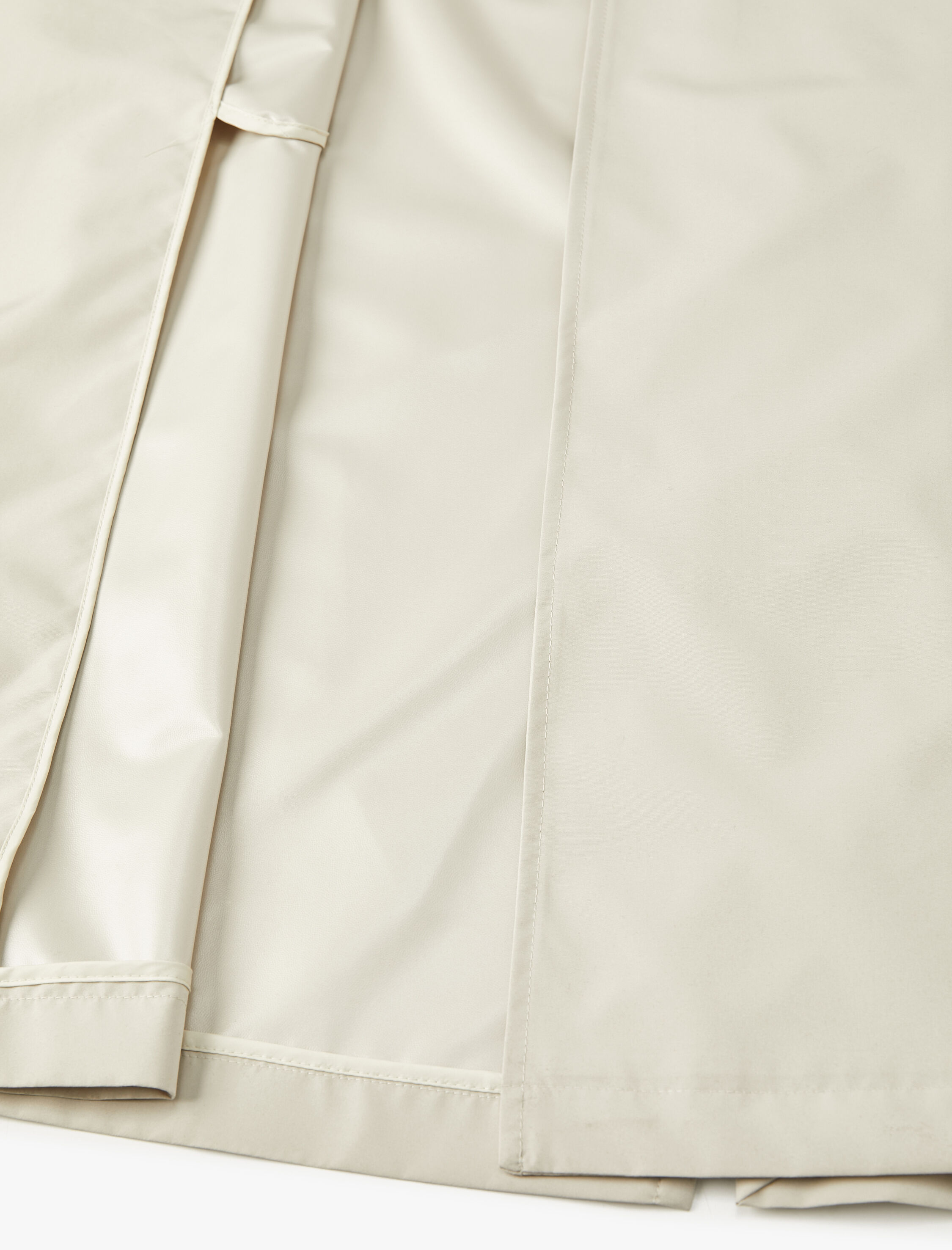 Trençkot Midi Boy Kruvaze Yaka Düğmeli Cepli Kuşaklı