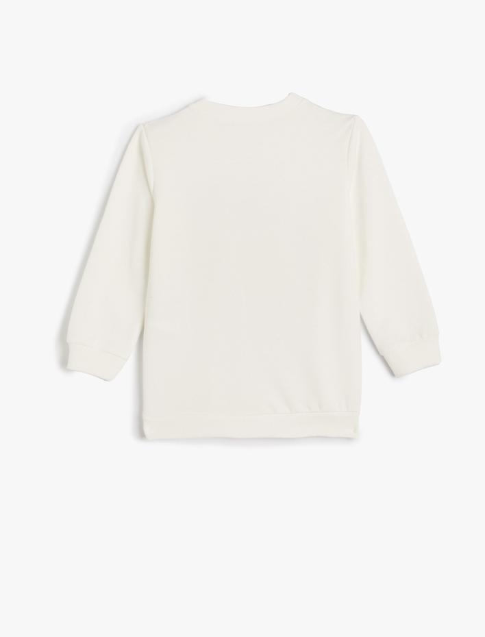 Erkek Çocuk Sweatshirt Paten Baskılı Uzun Kollu Bisiklet Yaka Şardonlu